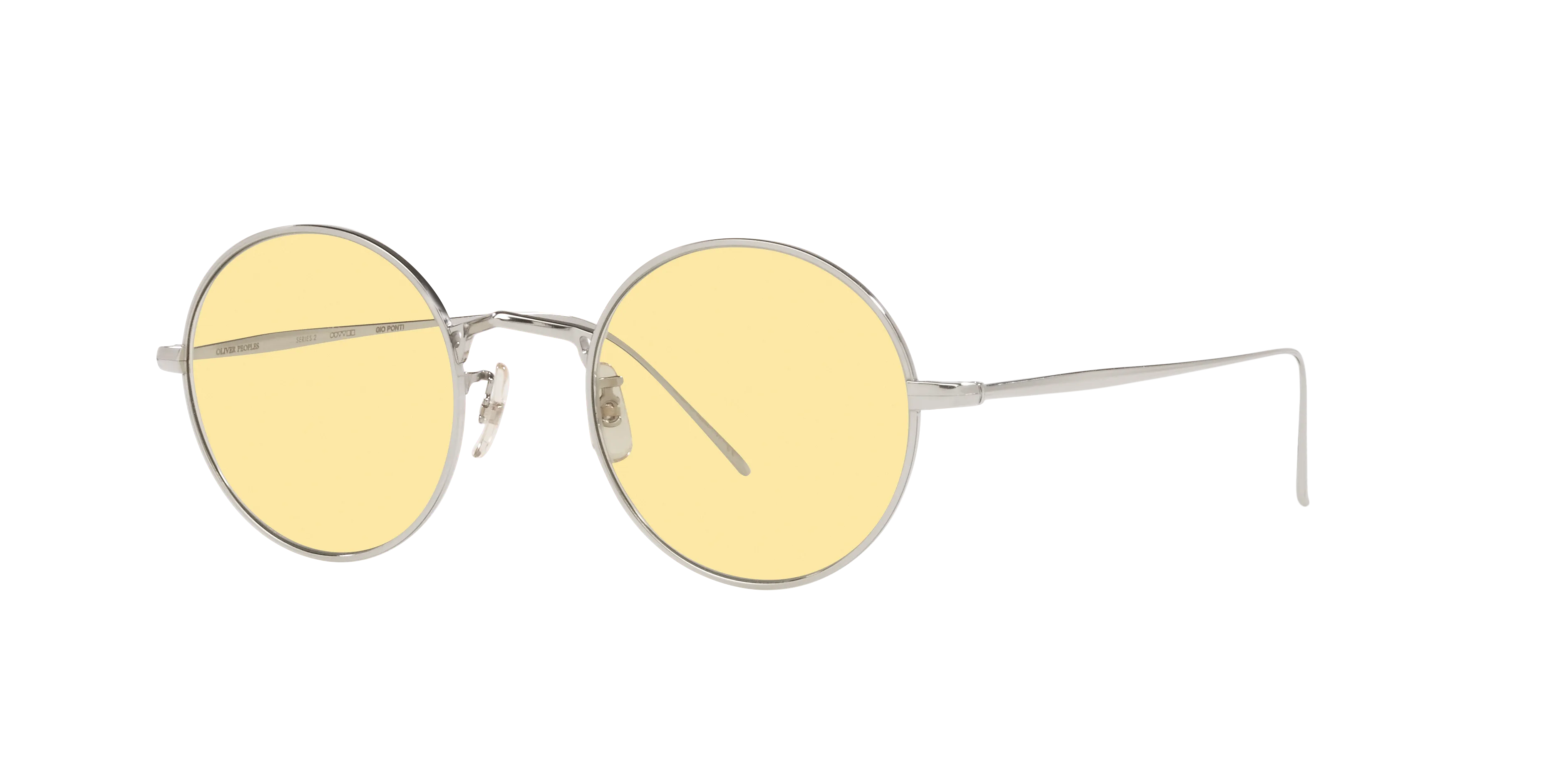 Oliver Peoples OV1293ST G. PONTI-3 5036R6 Occhiali da sole Titanio Argento Giallo Rotonda Normale - immagine 1