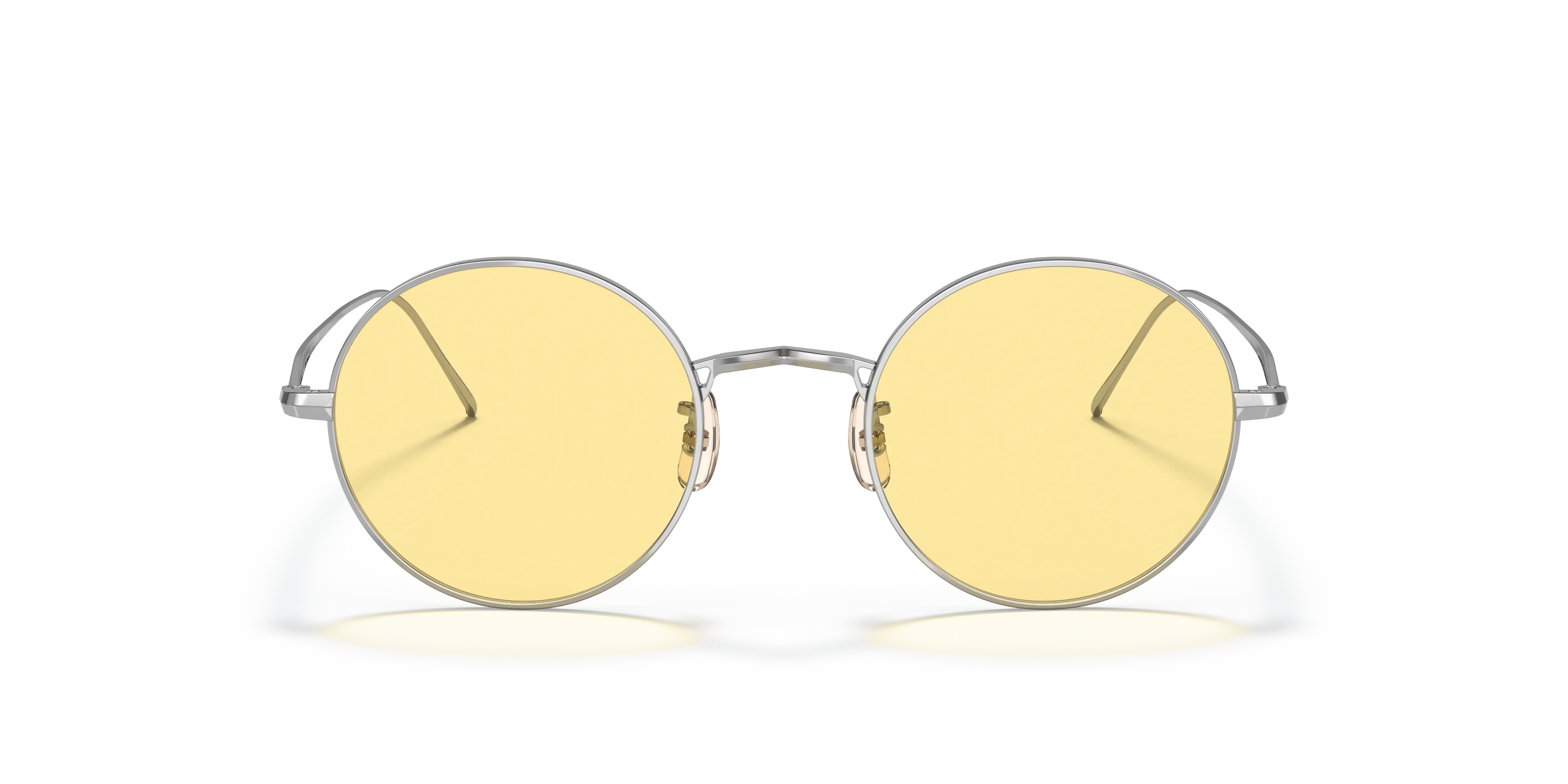 Oliver Peoples OV1293ST G. PONTI-3 5036R6 Occhiali da sole Titanio Argento Giallo Rotonda Normale - immagine 3