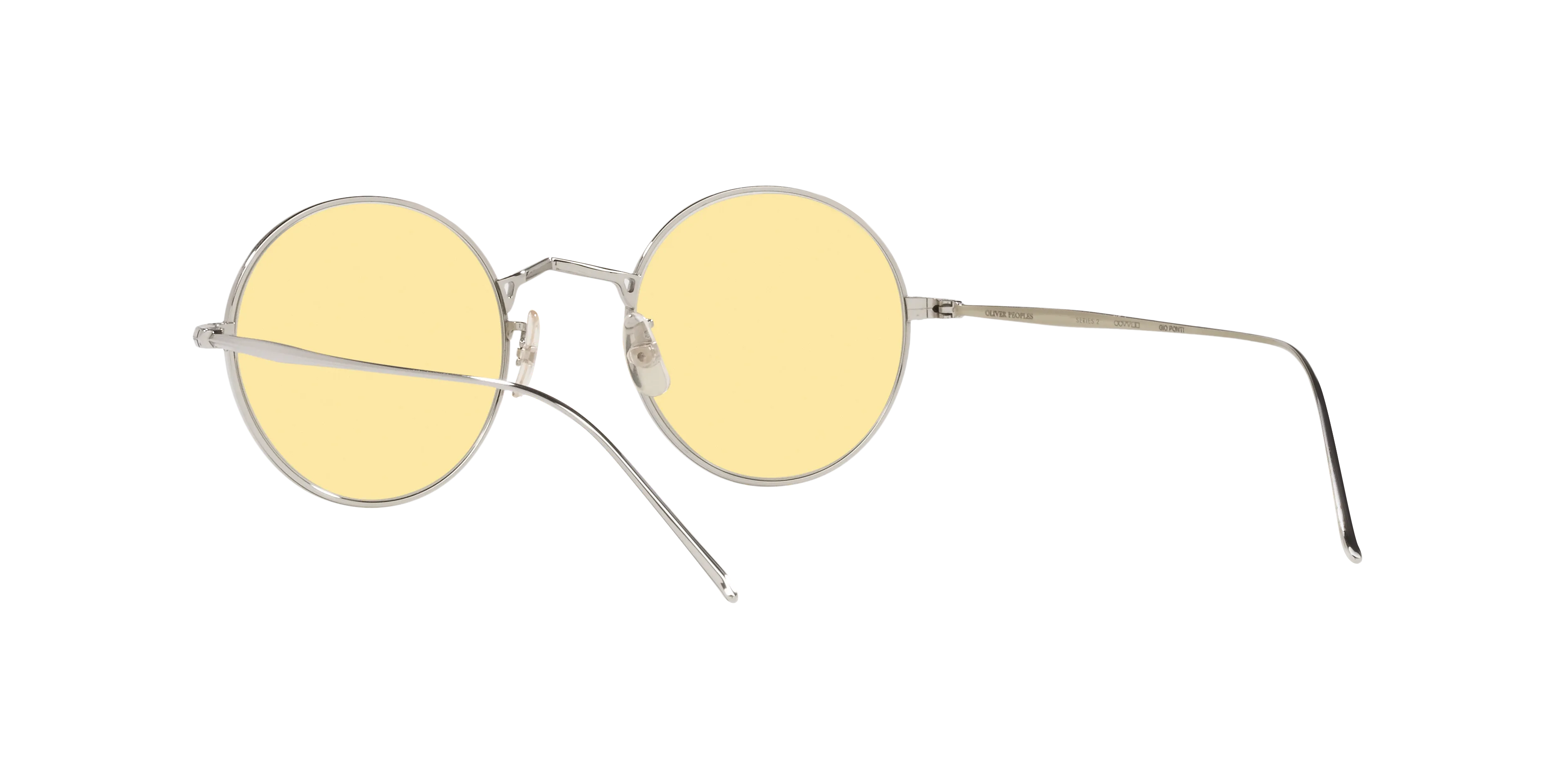 Oliver Peoples OV1293ST G. PONTI-3 5036R6 Occhiali da sole Titanio Argento Giallo Rotonda Normale - immagine 4