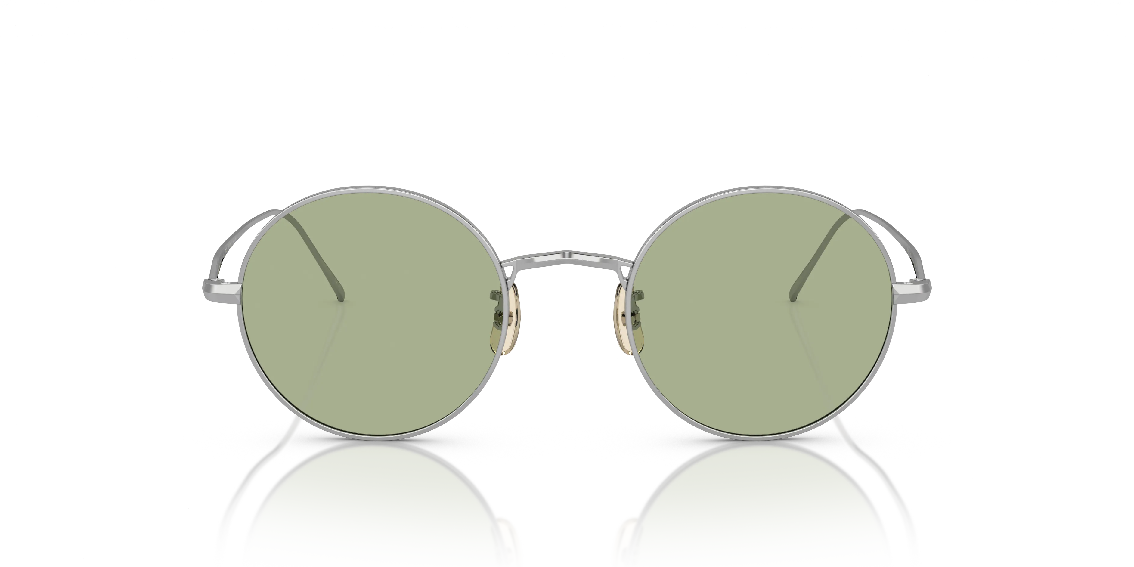 Oliver Peoples OV1293ST G. PONTI-3 503652 Occhiali da sole Titanio Argento Verde Rotonda Normale - immagine 3