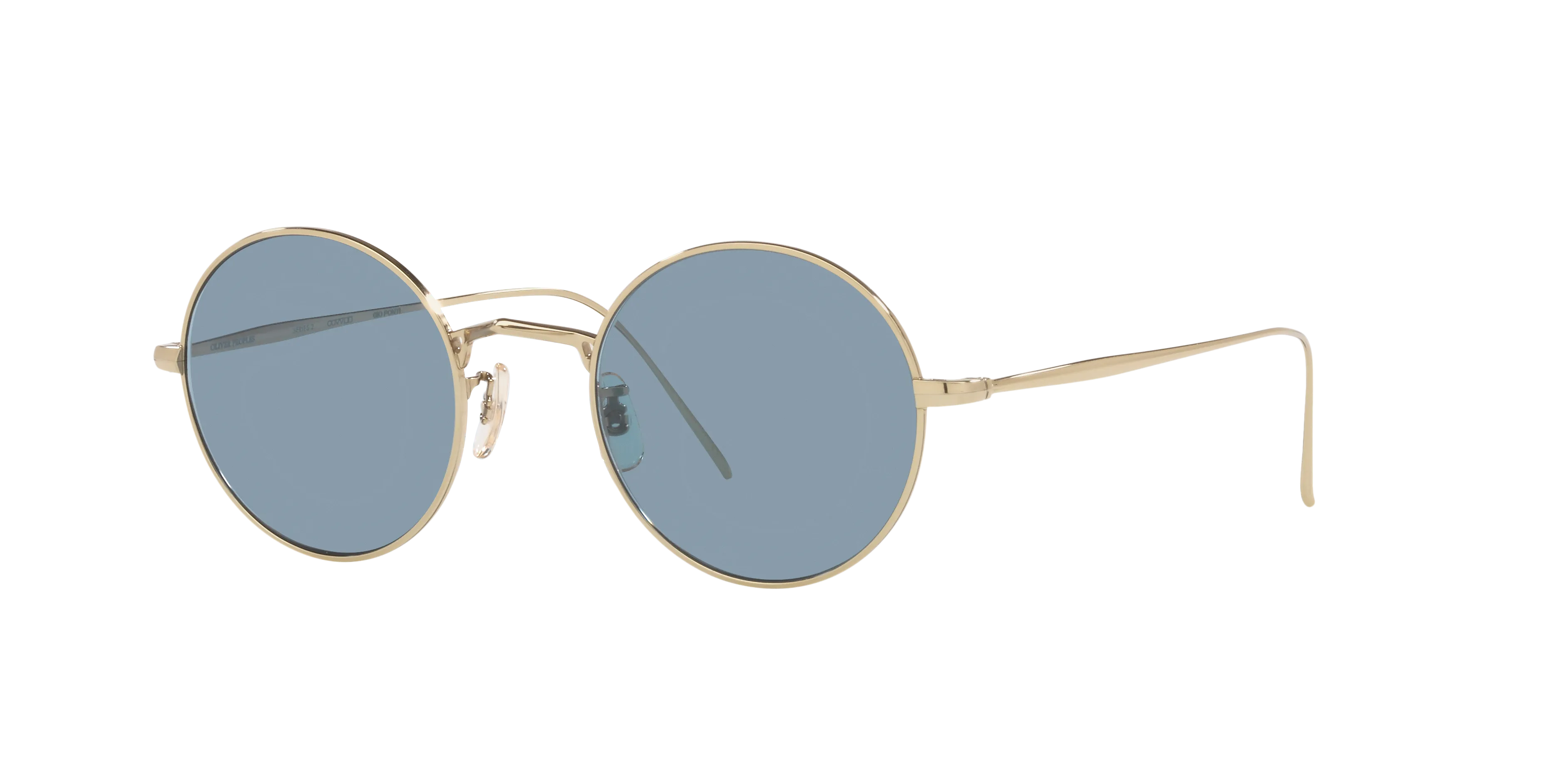 Oliver Peoples OV1293ST G. PONTI-3 503556 Occhiali da sole Titanio Oro Blu Rotonda Normale - immagine 1