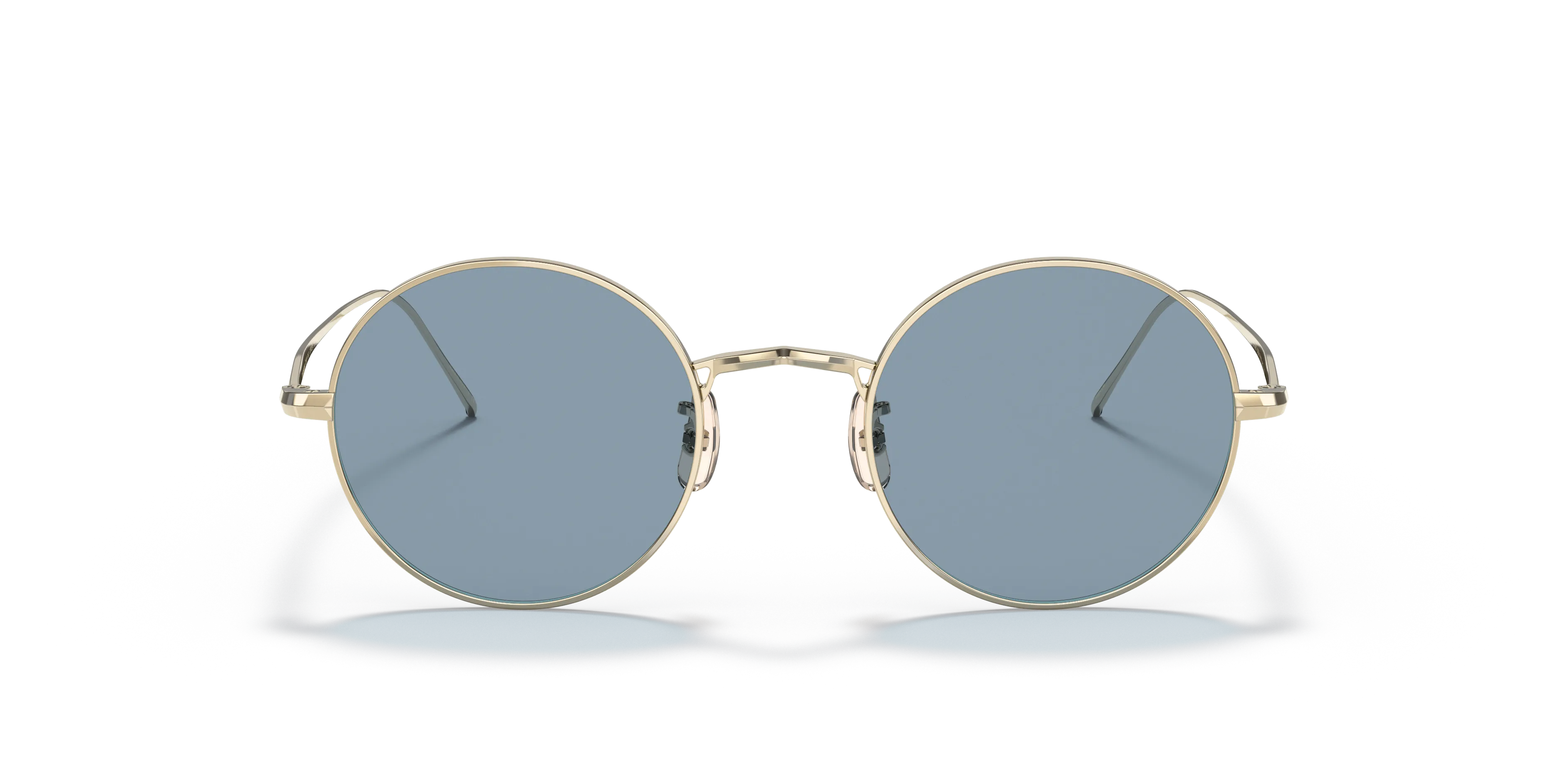 Oliver Peoples OV1293ST G. PONTI-3 503556 Occhiali da sole Titanio Oro Blu Rotonda Normale - immagine 3