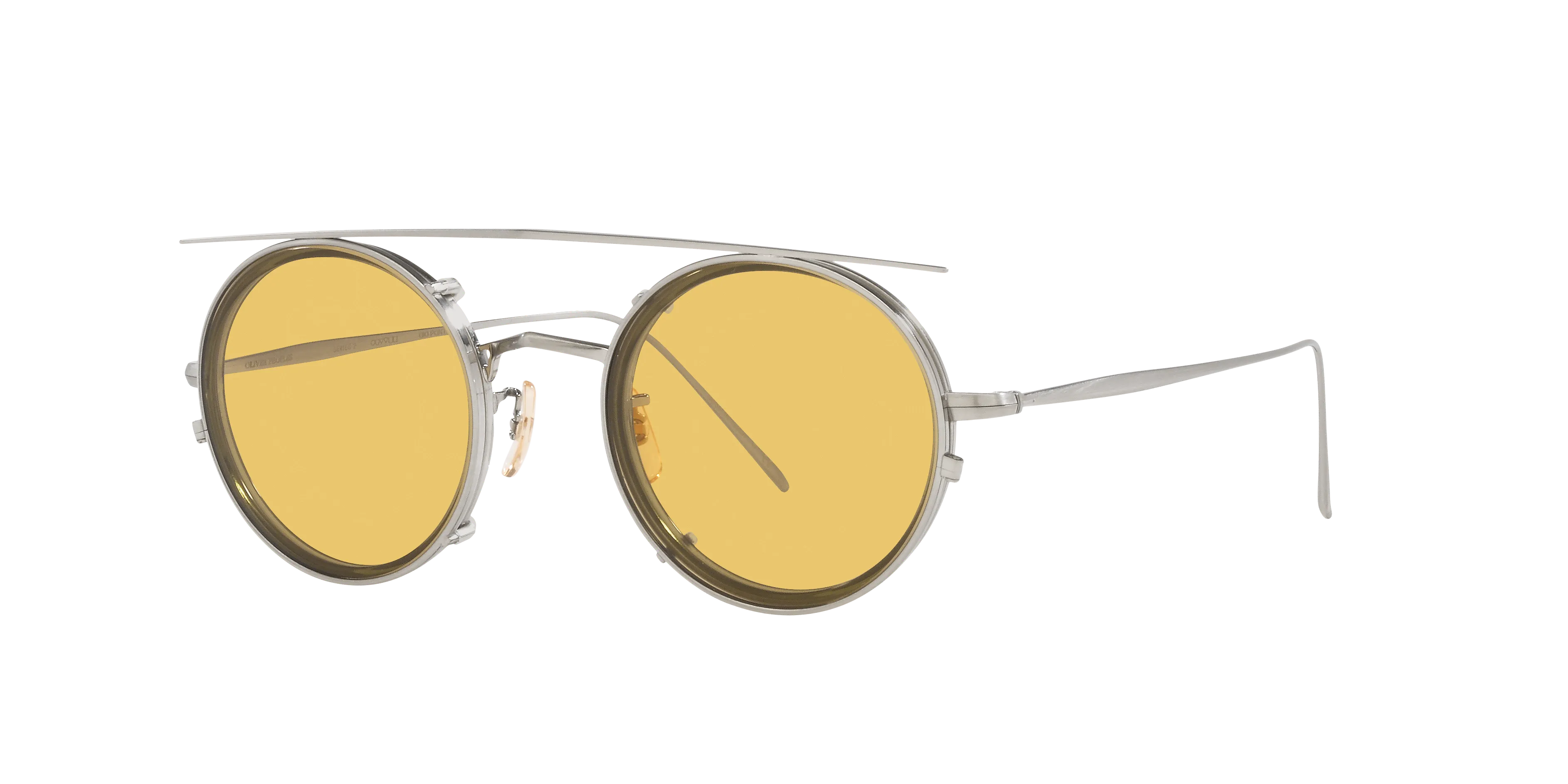 Oliver Peoples OV1292T G. PONTI-2 5254 Montature da vista Acetato Argento Giallo Rotonda Normale - immagine 1