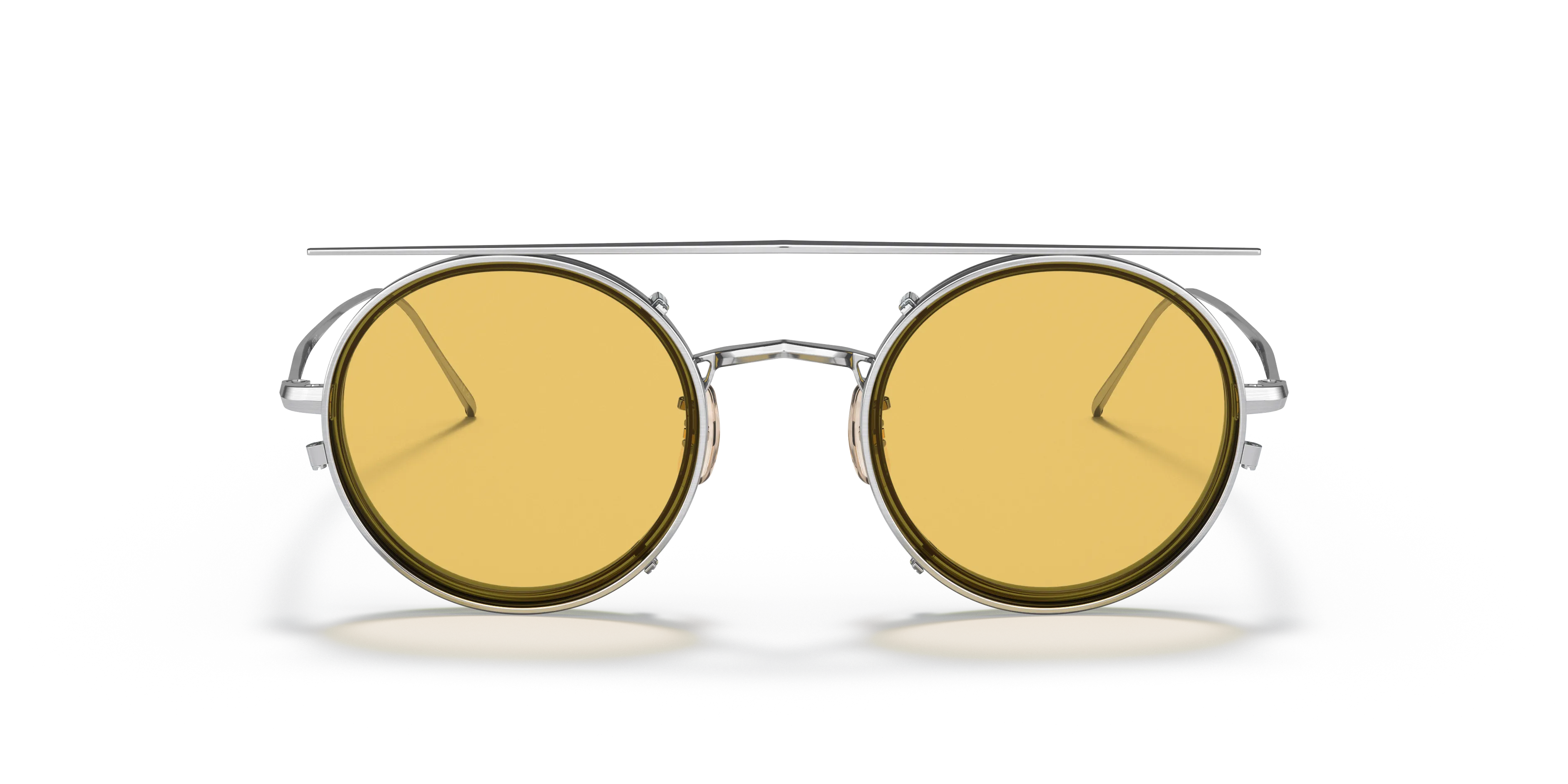 Oliver Peoples OV1292T G. PONTI-2 5254 Montature da vista Acetato Argento Giallo Rotonda Normale - immagine 3