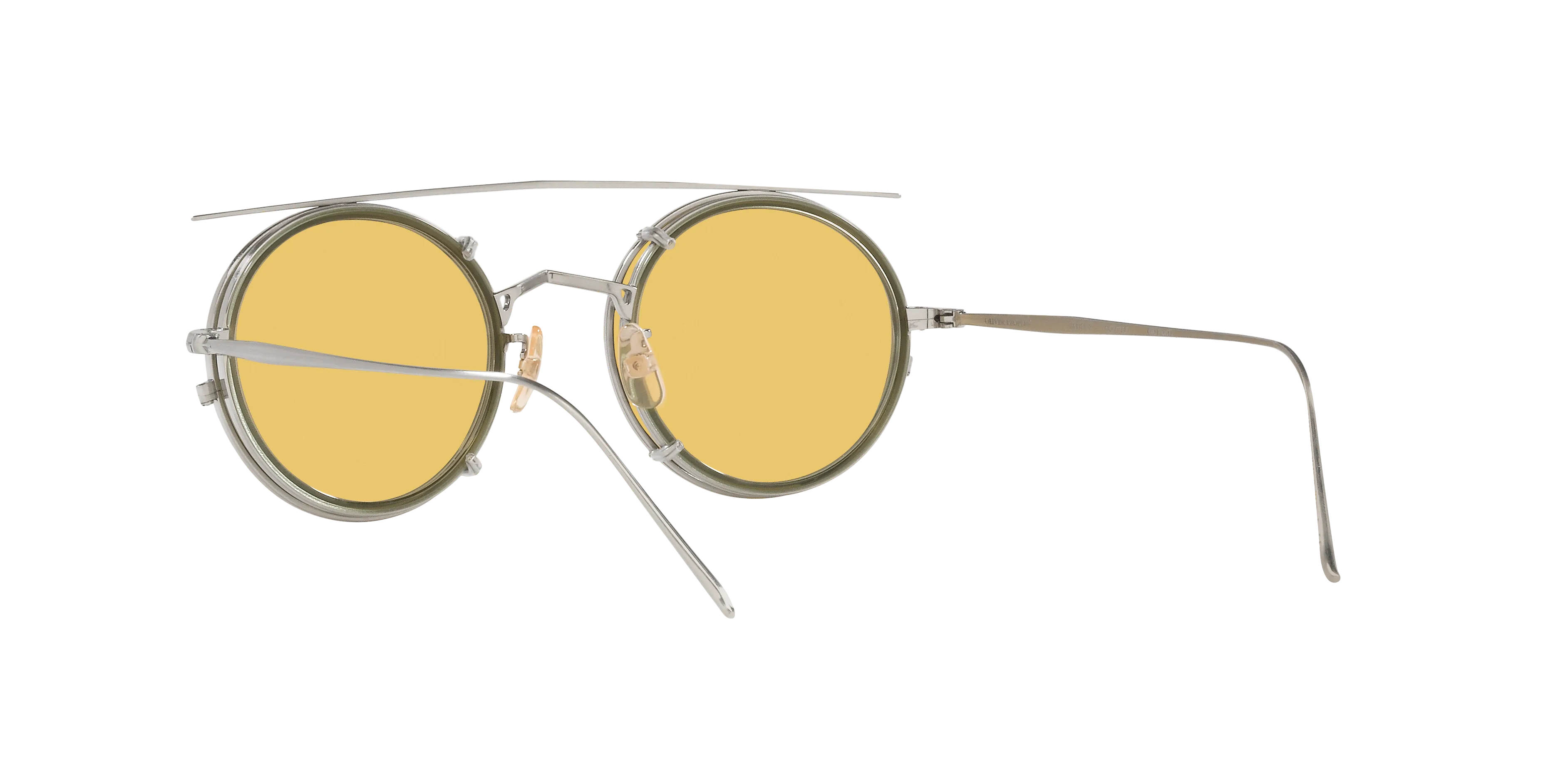 Oliver Peoples OV1292T G. PONTI-2 5254 Montature da vista Acetato Argento Giallo Rotonda Normale - immagine 4