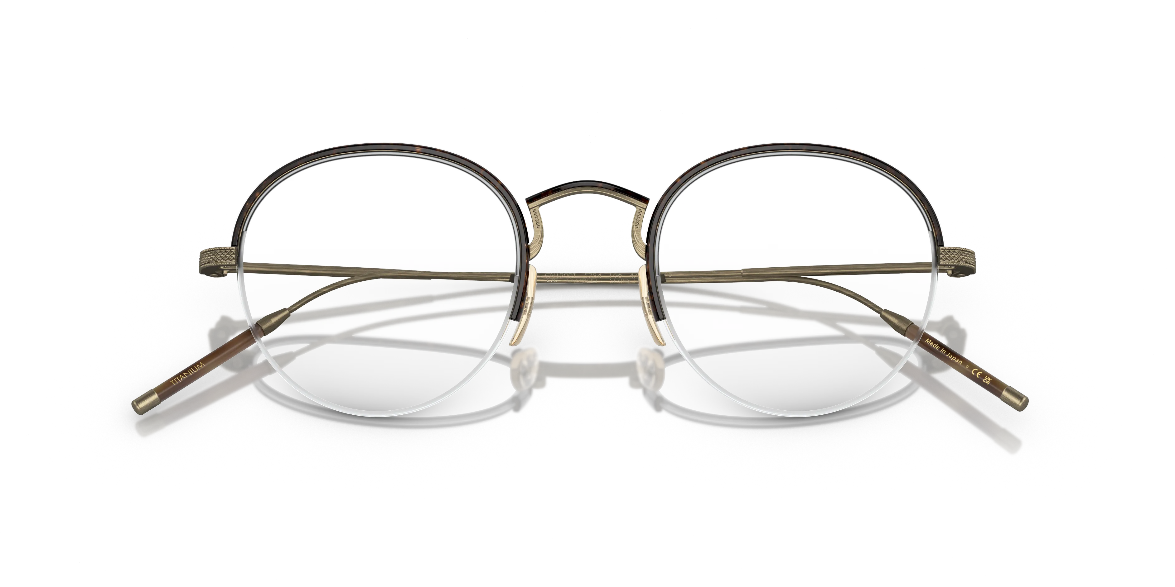 Oliver Peoples OV1290T TK-6 5284 Montature da vista Titanio Tartaruga Trasparente Rotonda Normale - immagine 2