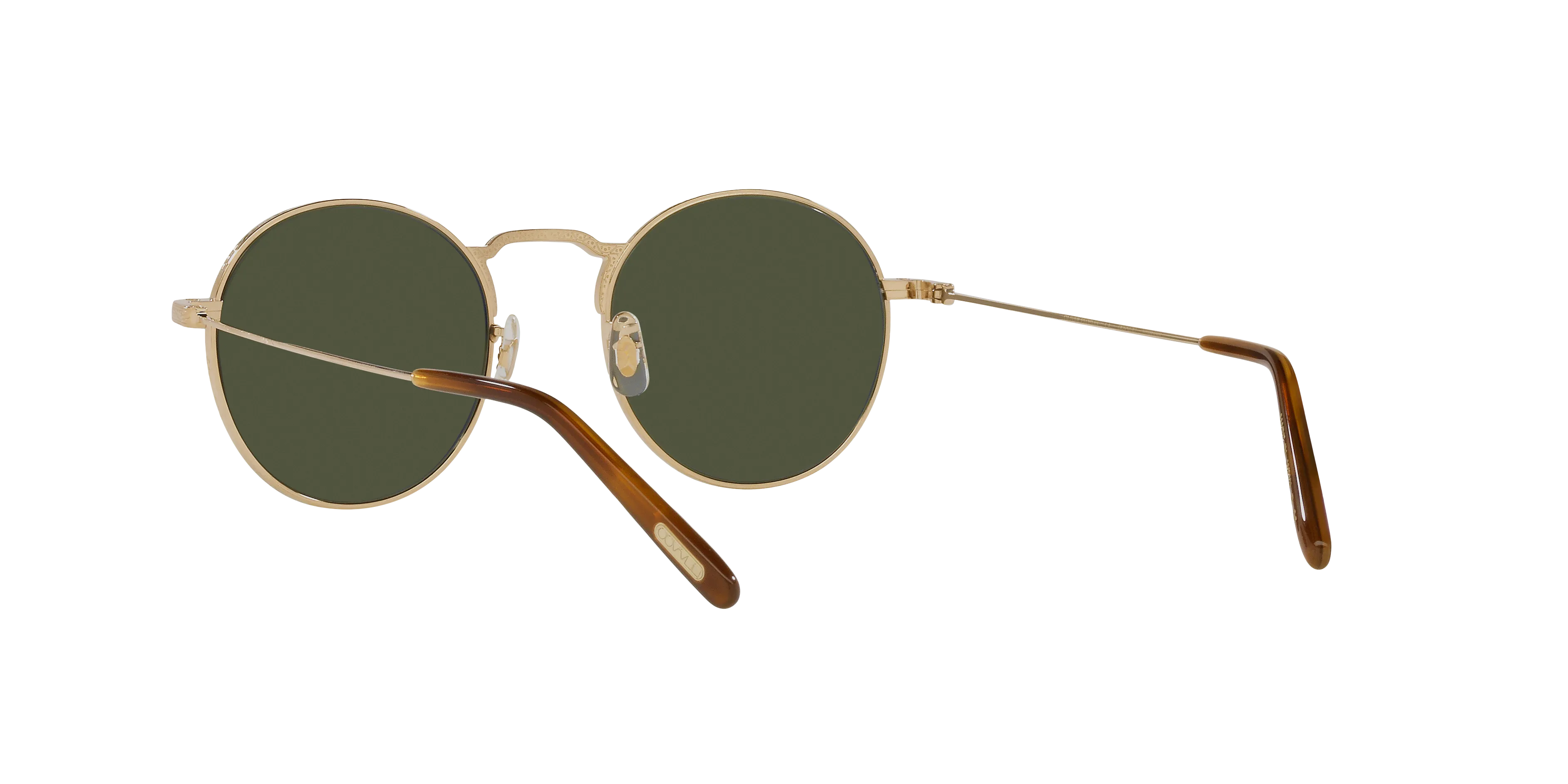 Oliver Peoples OV1282ST WESLIE SUN 529252 Occhiali da sole Titanio Oro Verde G15 Rotonda Normale - immagine 4