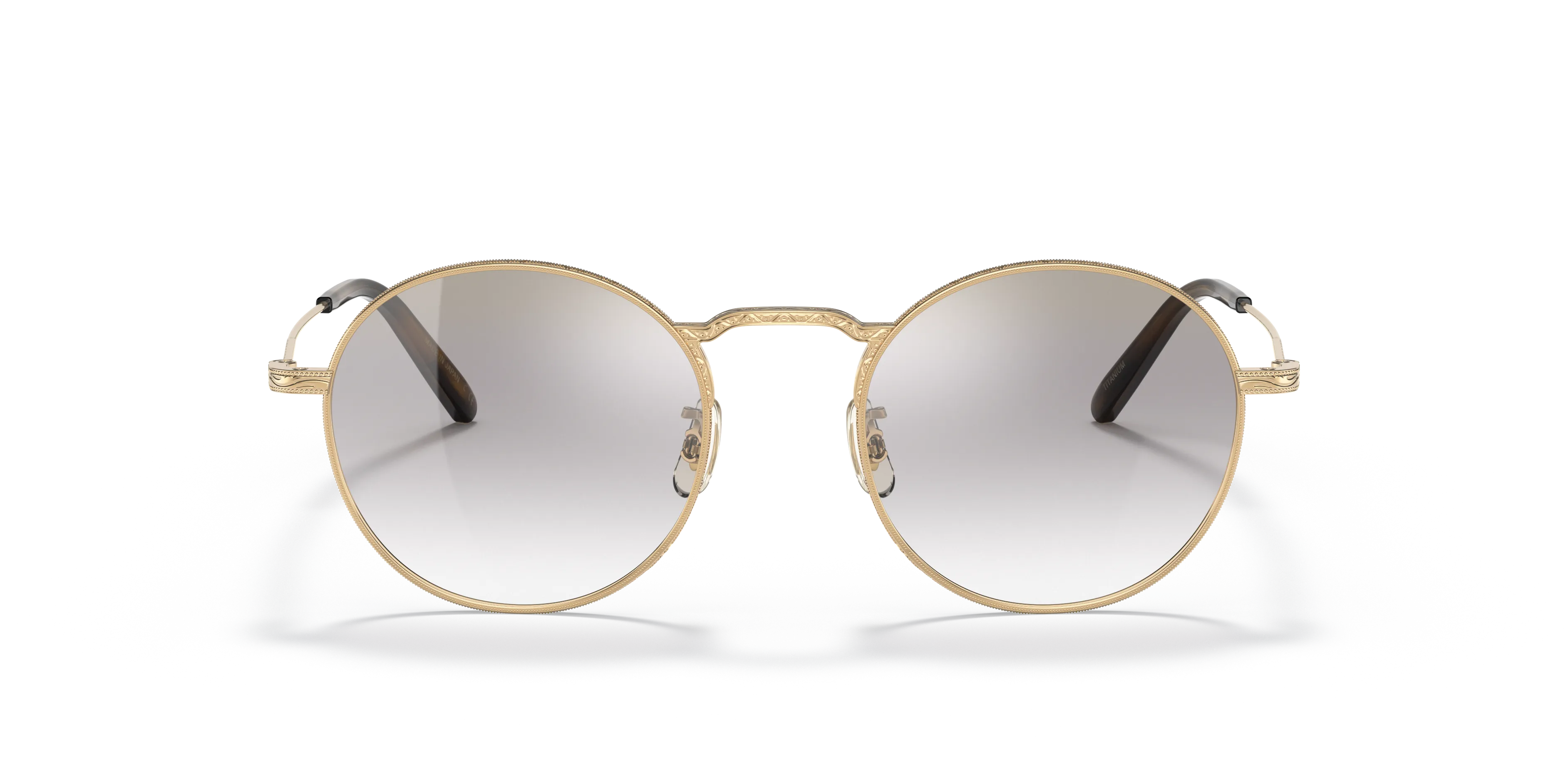 Oliver Peoples OV1282ST WESLIE SUN 529232 Occhiali da sole Titanio Oro Grigio Rotonda Normale - immagine 3
