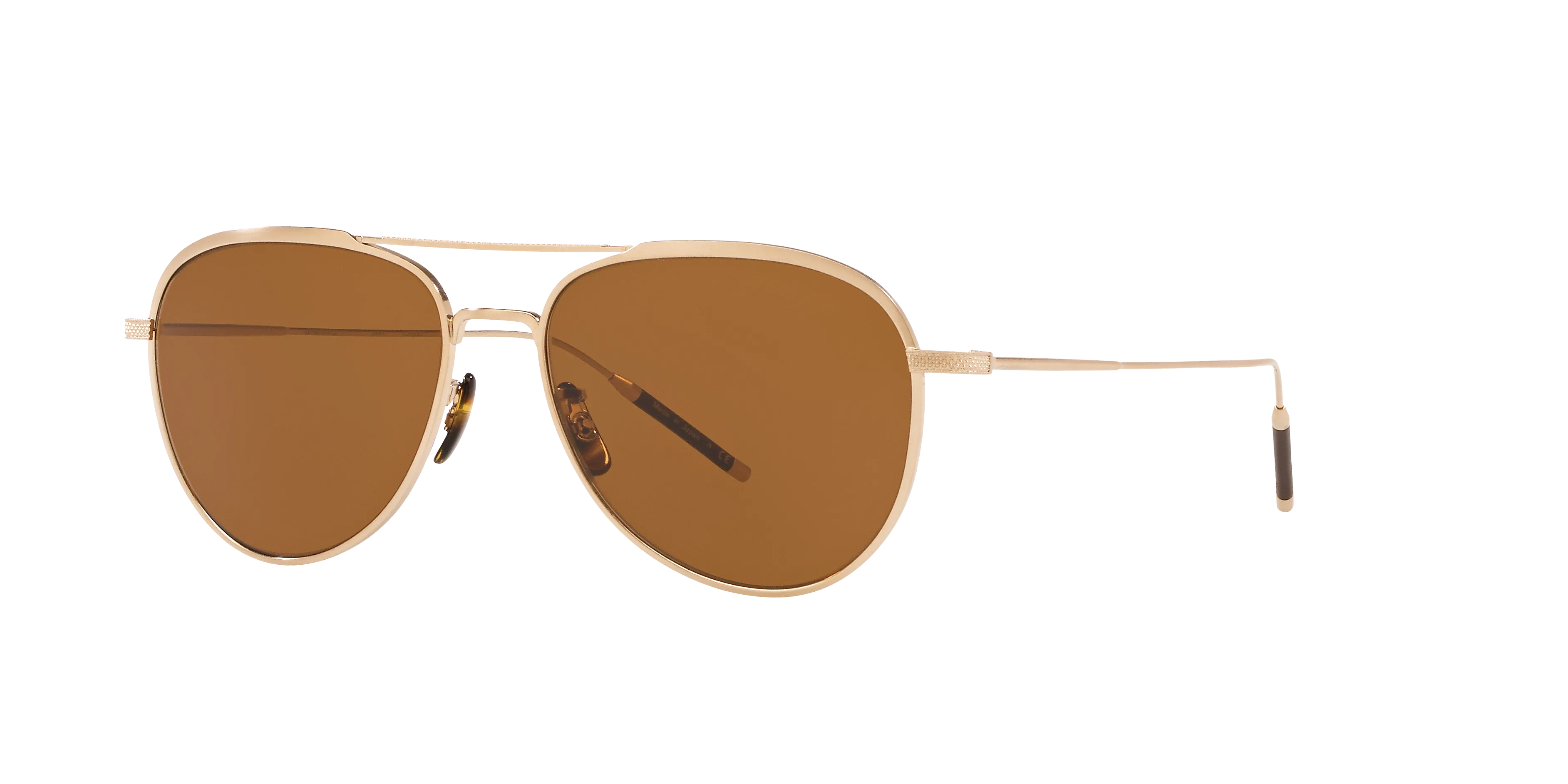 Oliver Peoples OV1276ST TK-3 531153 Occhiali da sole Titanio Oro Marrone Pilot Normale - immagine 1