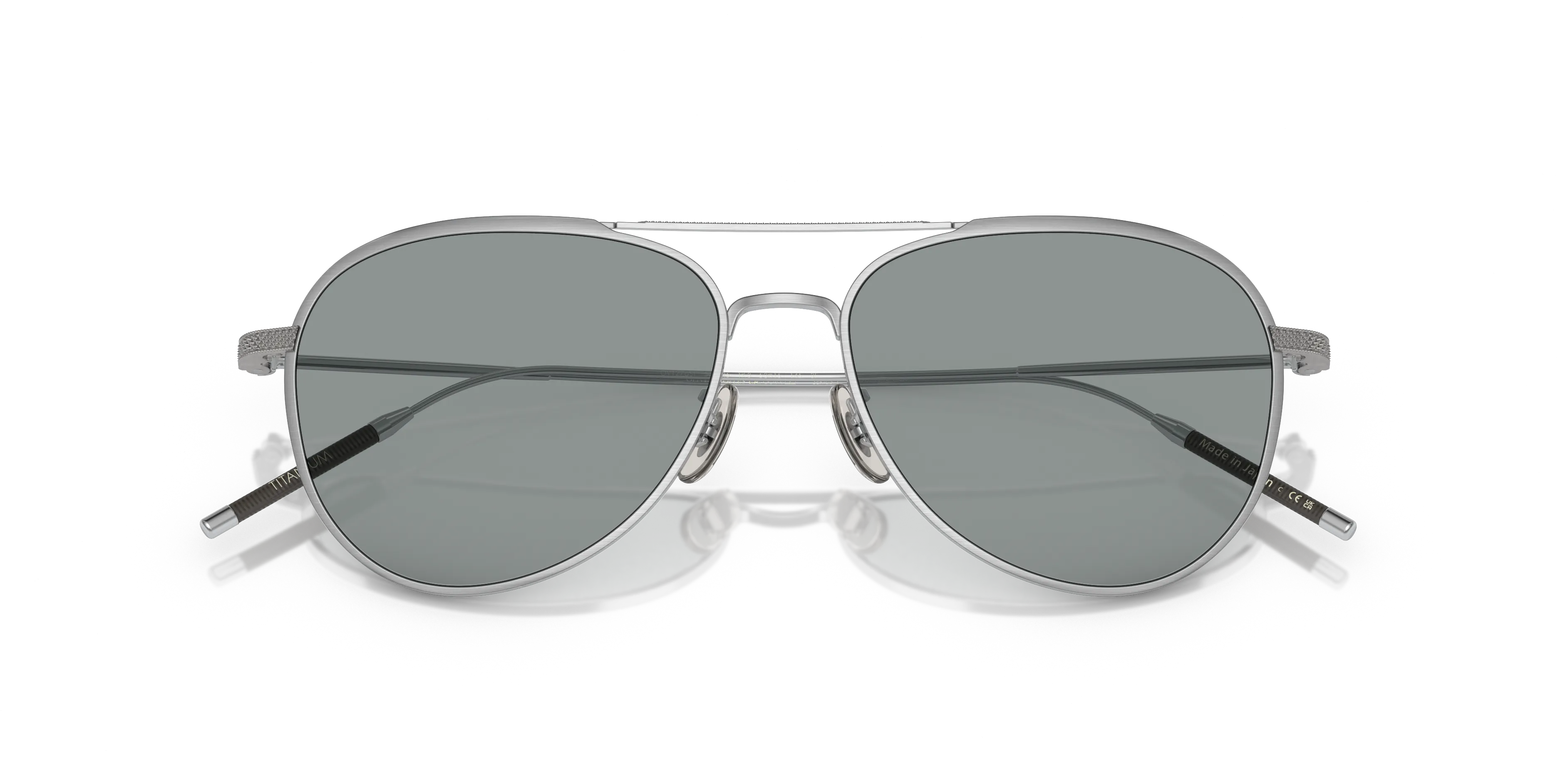 Oliver Peoples OV1276ST TK-3 5254R5 Occhiali da sole Titanio Argento Blu Pilot Fotocromatiche - immagine 2