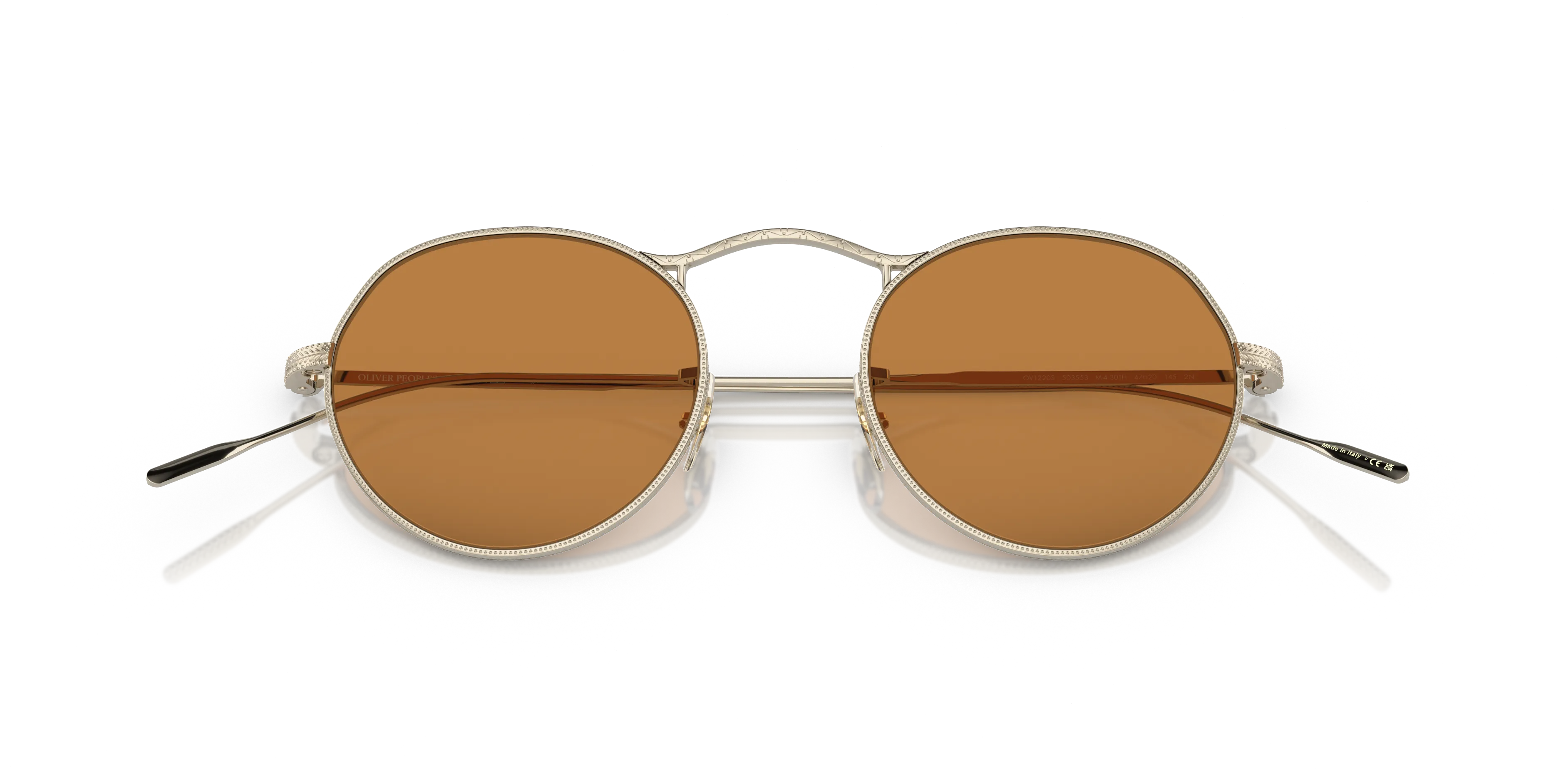 Oliver Peoples OV1220S M-4 30TH 503553 Occhiali da sole Metallo Oro Arancione Pantos Normale - immagine 2