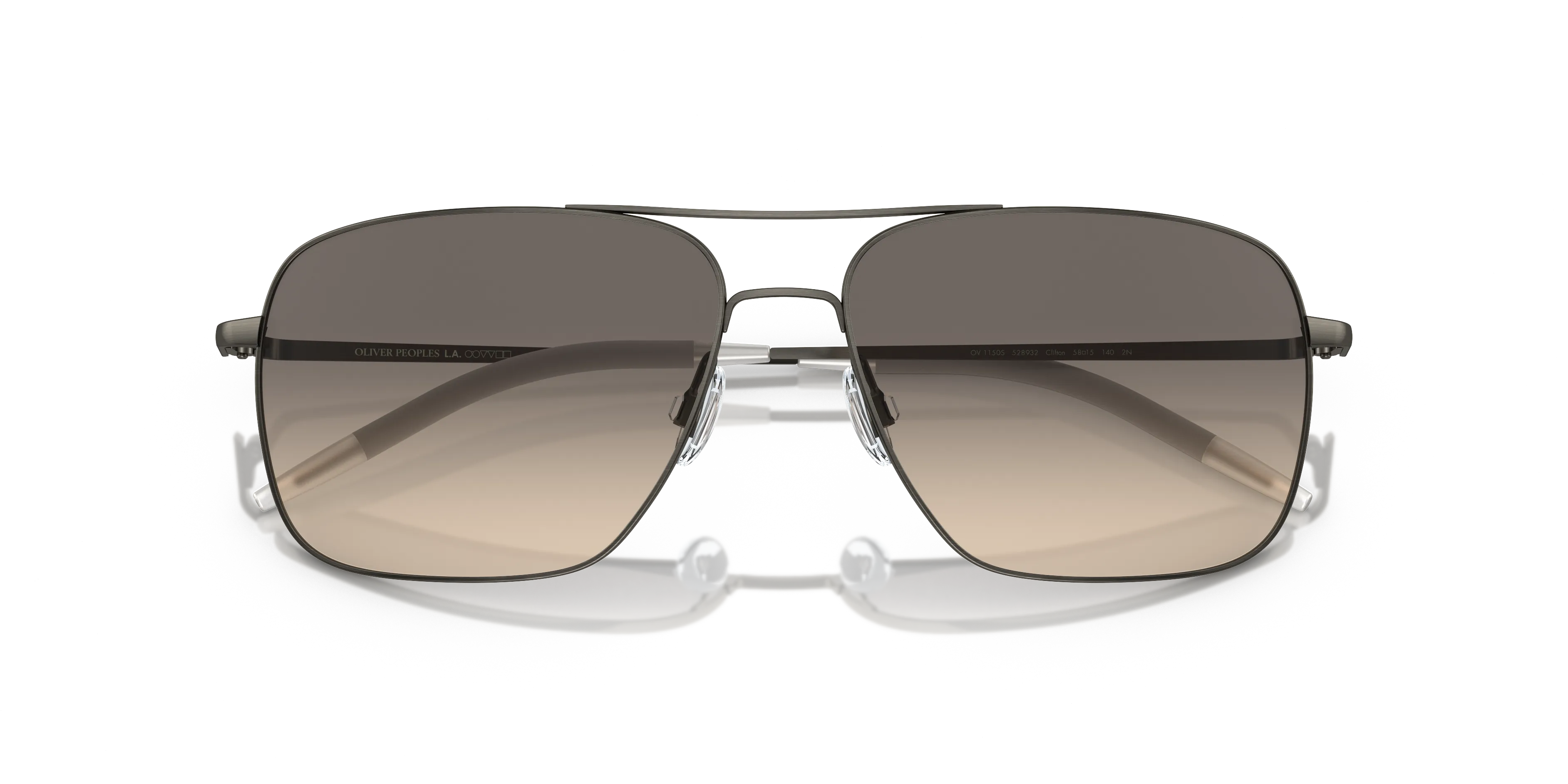 Oliver Peoples OV1150S CLIFTON 528932 Occhiali da sole Metallo Marrone Marrone Squadrata Normale - immagine 2