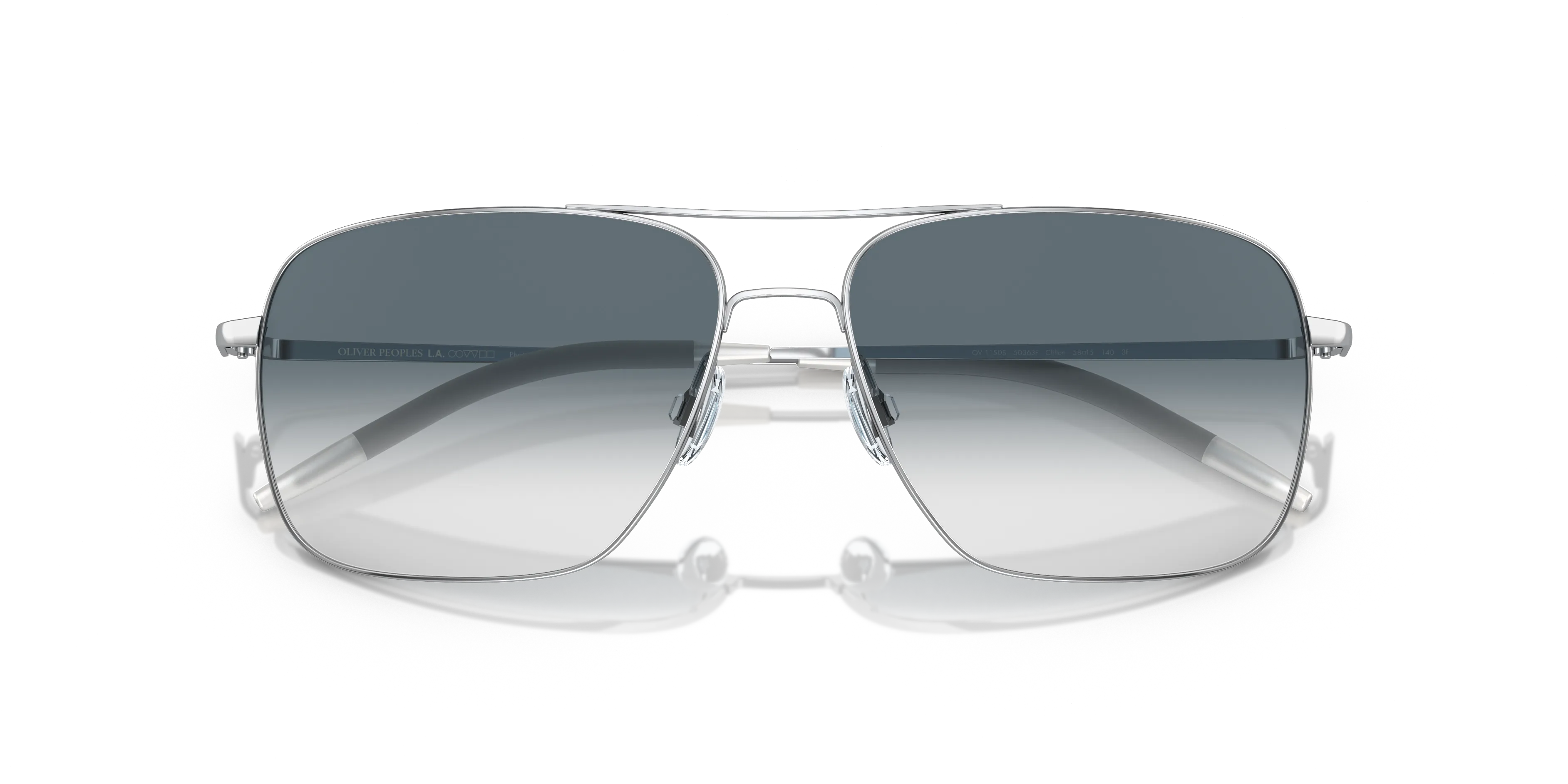 Oliver Peoples OV1150S CLIFTON 50363F Occhiali da sole Metallo Argento Blu Squadrata Fotocromatiche - immagine 2