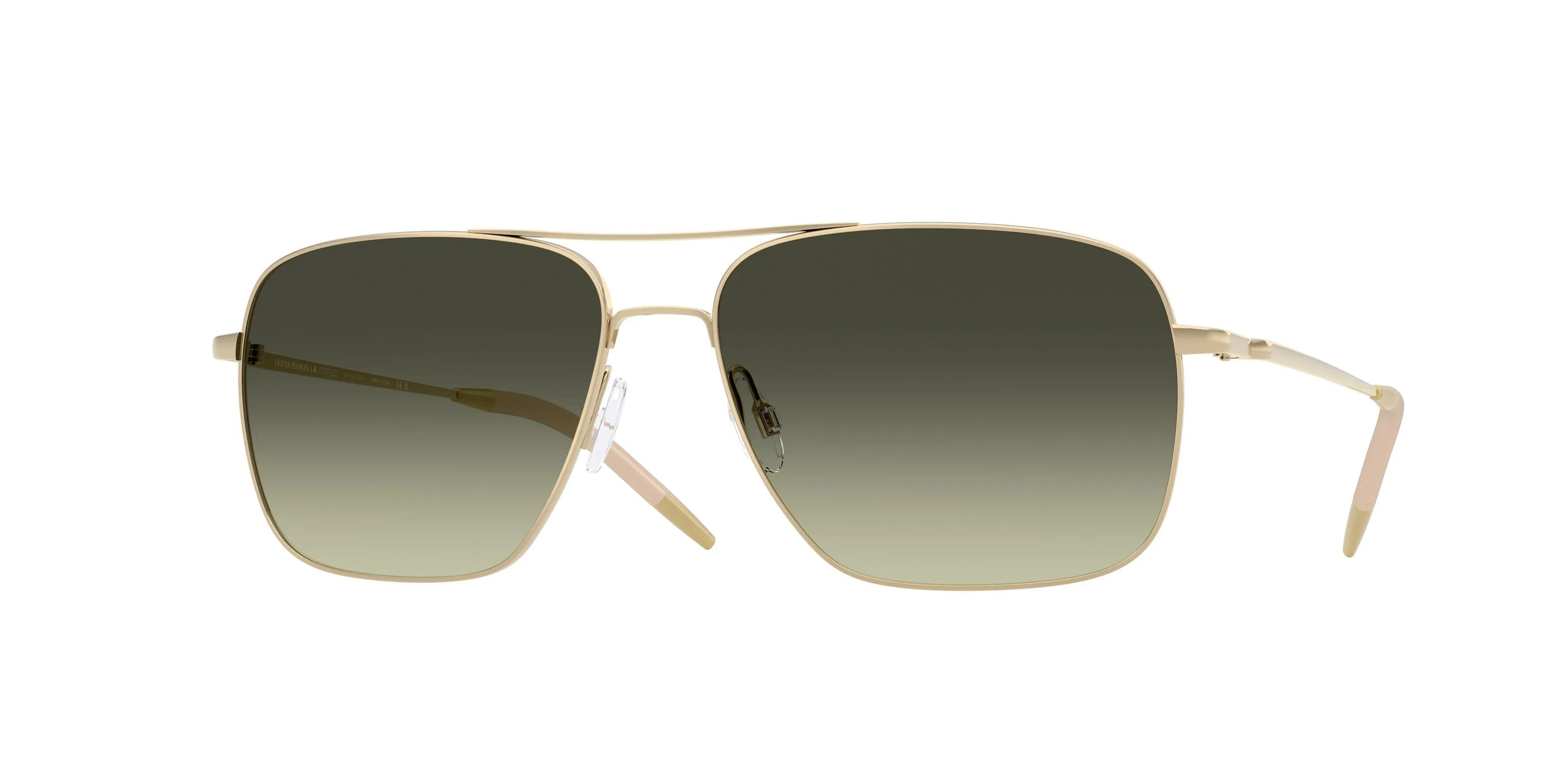 Oliver Peoples OV1150S CLIFTON 5035BH Occhiali da sole Metallo Oro Verde G15 Squadrata Normale - immagine 1