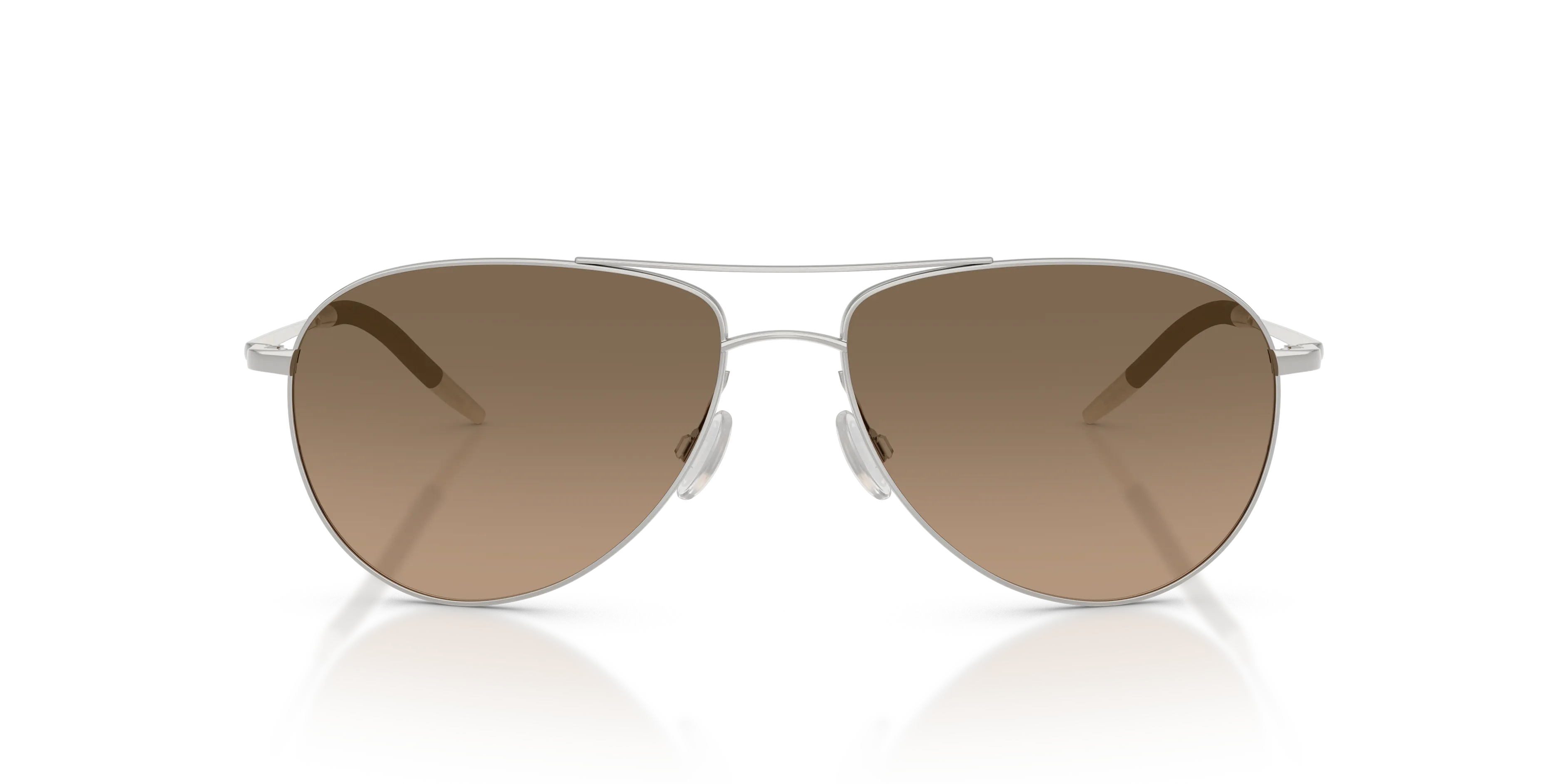 Oliver Peoples OV1002S BENEDICT 5036GN Occhiali da sole Metallo Argento Marrone Pilot Polarizzata - immagine 3