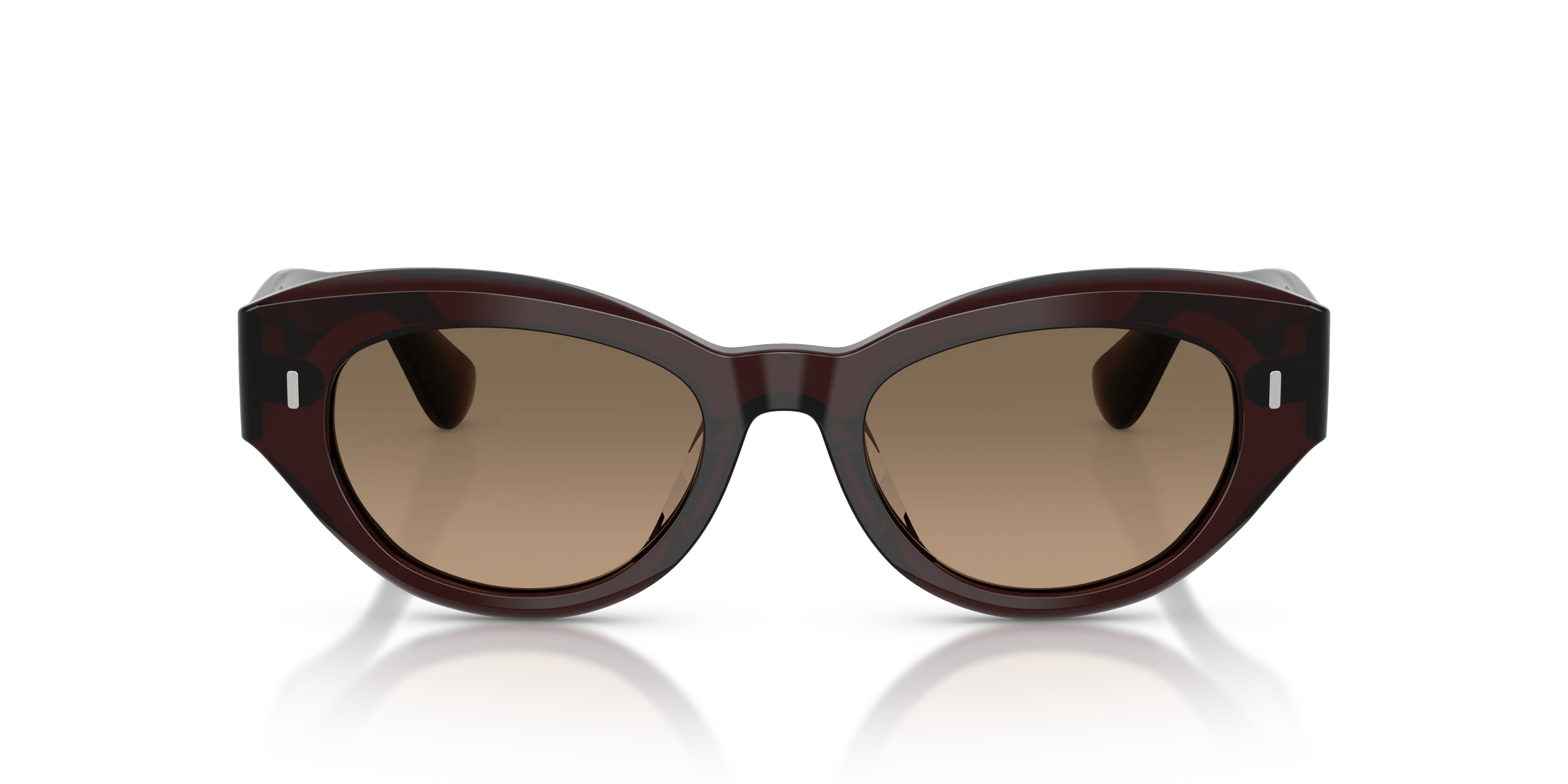 Oliver Peoples OV5615SU LERRUE 1817GN Occhiali da sole Acetato Marrone Rotonda Polarizzata Sfumato - immagine 3