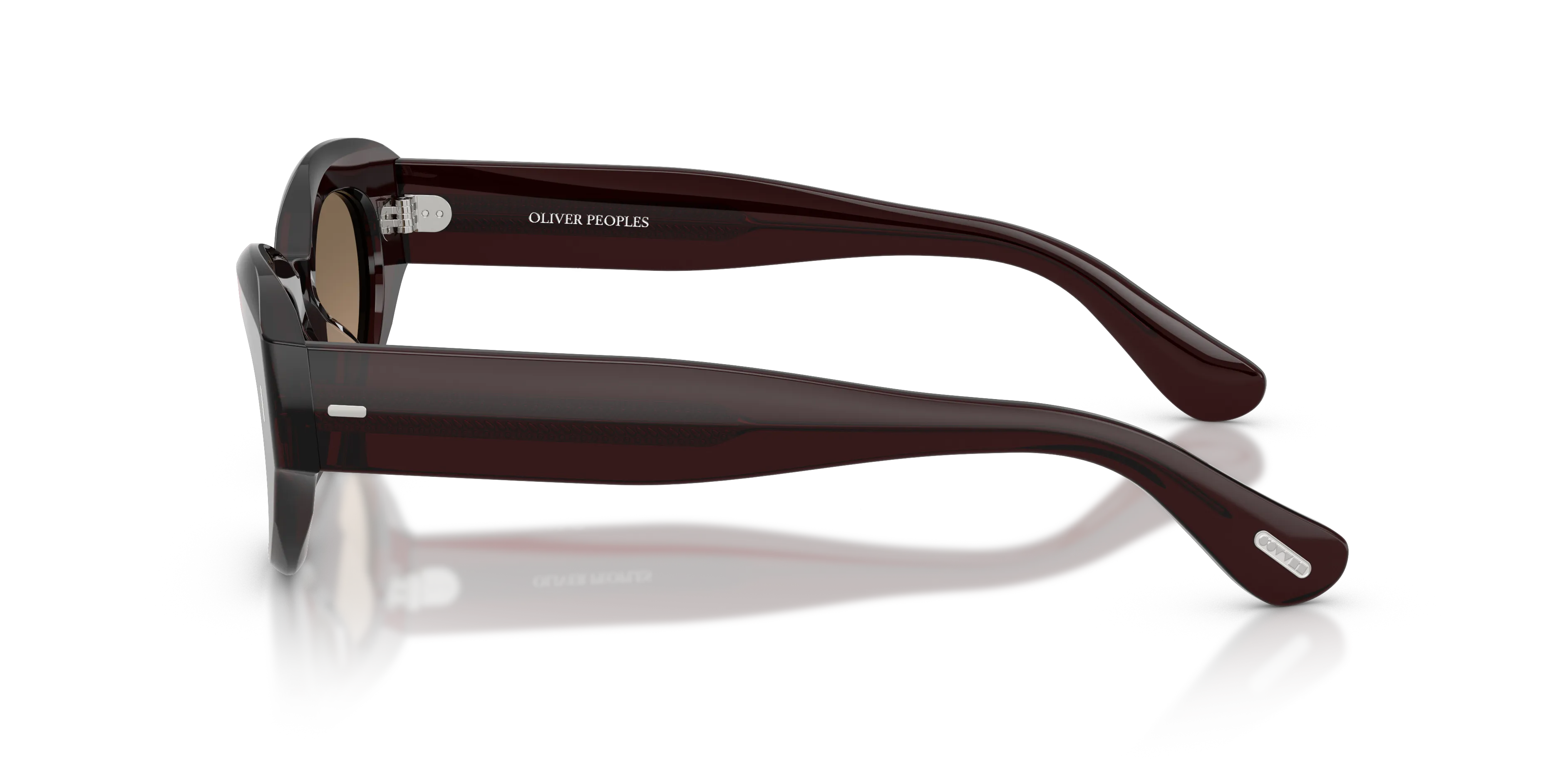 Oliver Peoples OV5615SU LERRUE 1817GN Occhiali da sole Acetato Marrone Rotonda Polarizzata Sfumato - immagine 4