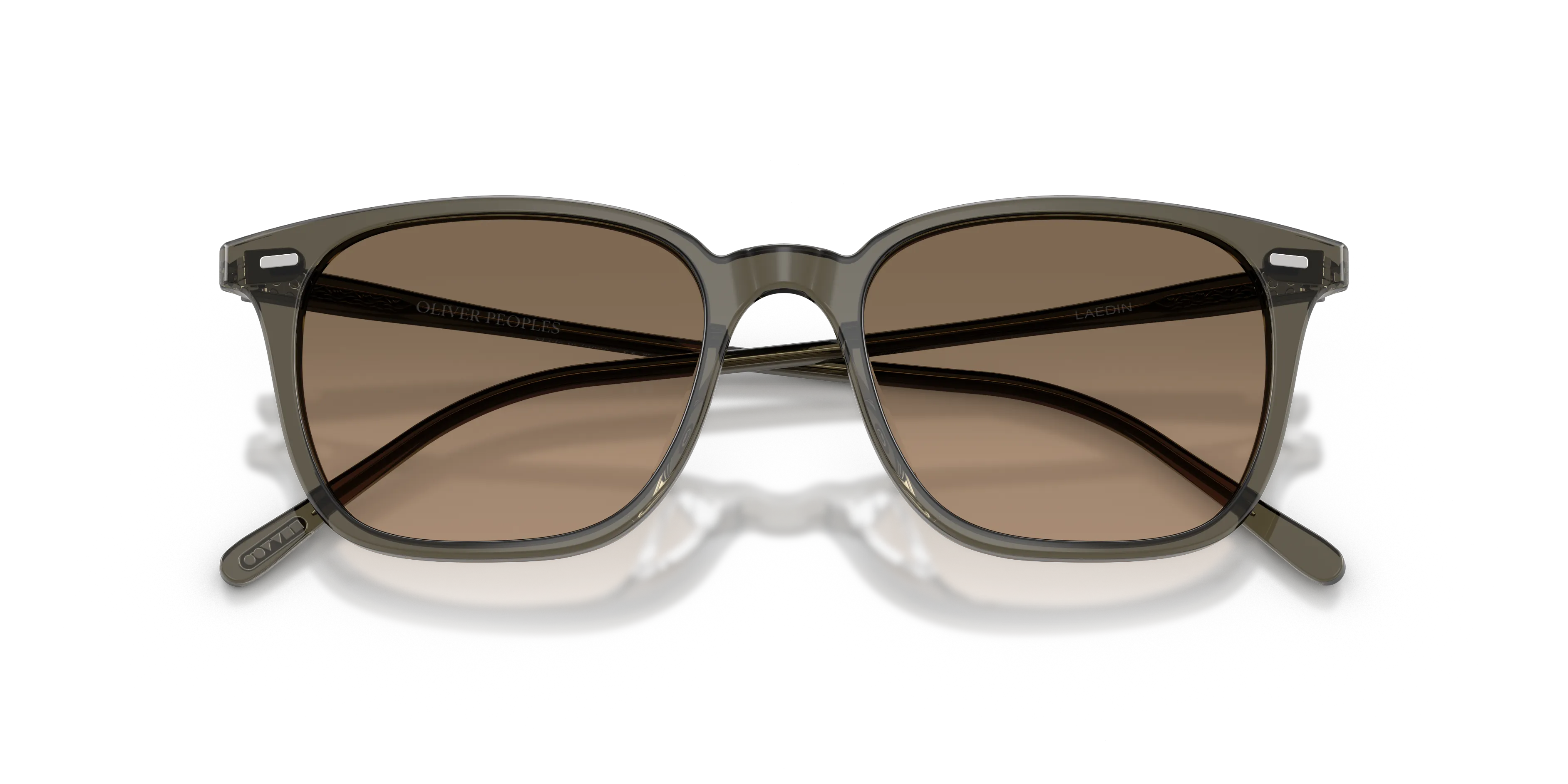Oliver Peoples OV5614SU LAEDIN 1820GN Occhiali da sole Acetato Grigio Squadrata Polarizzata Sfumato - immagine 2