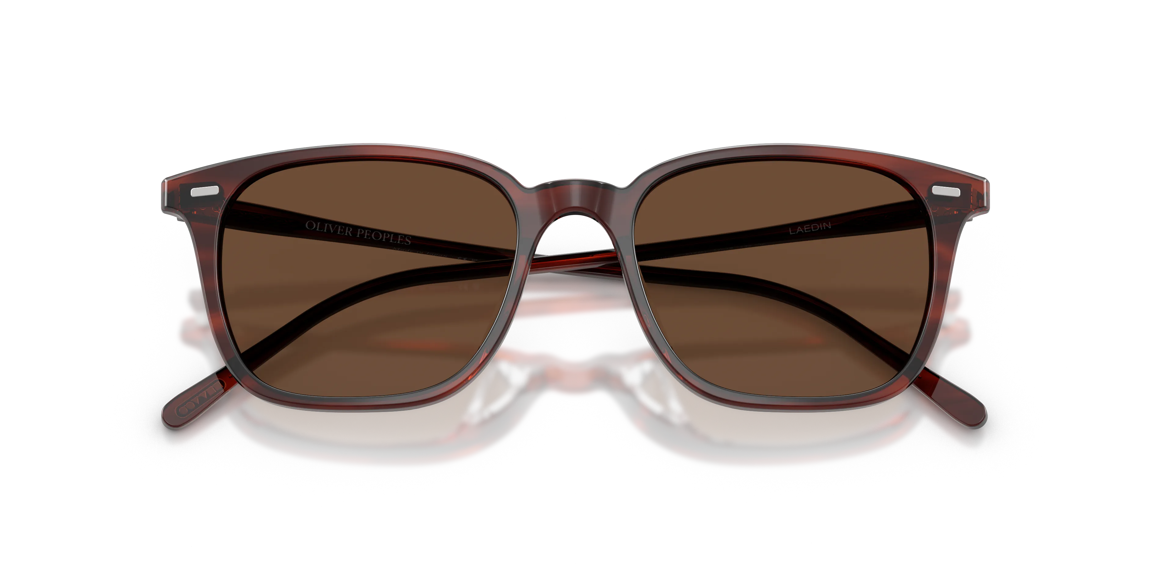 Oliver Peoples OV5614SU LAEDIN 1818AN Occhiali da sole Acetato Marrone Squadrata Polarizzata - immagine 2