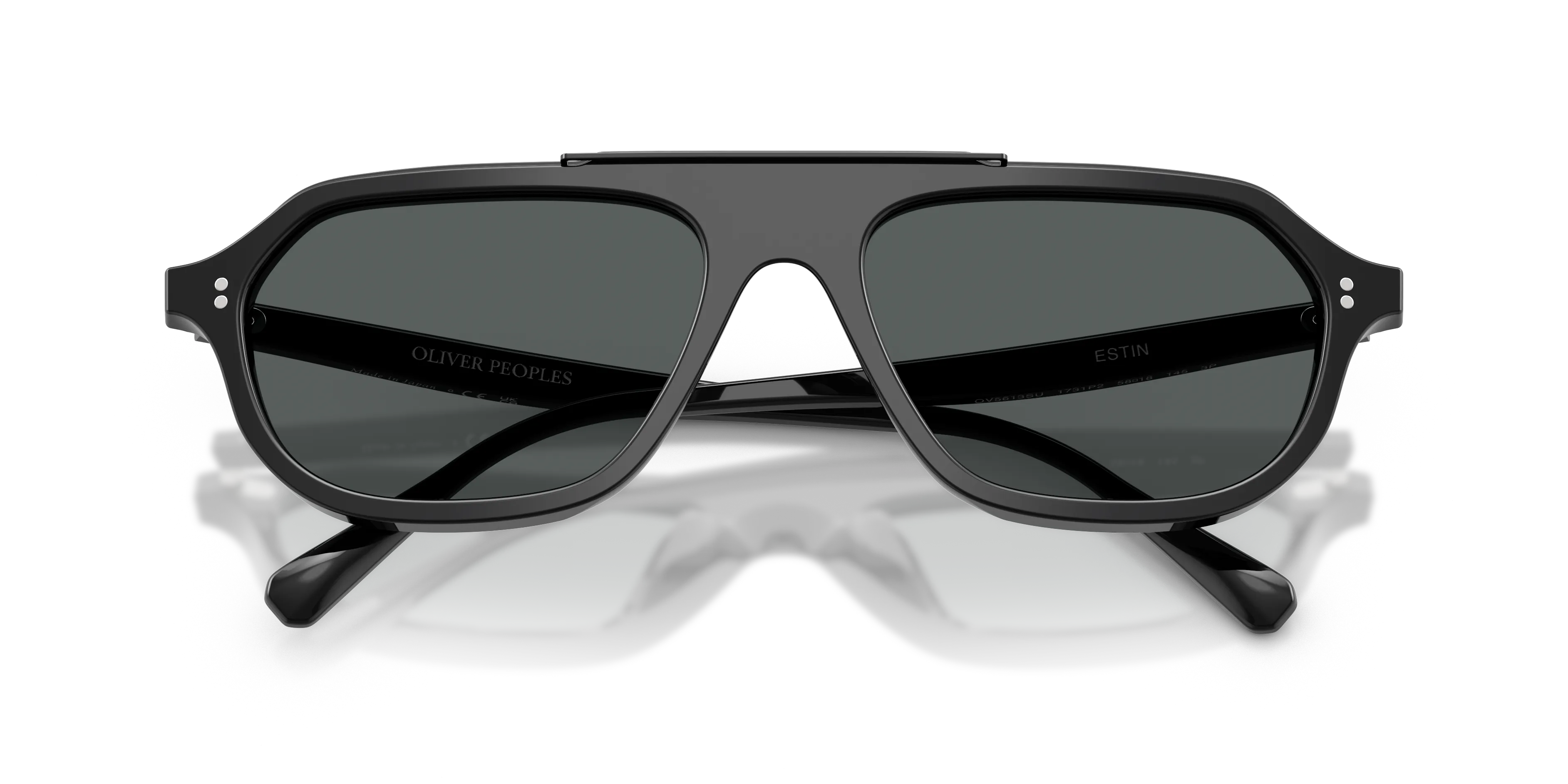 Oliver Peoples OV5613SU ESTIN 1731P2 Occhiali da sole Acetato Nero Geometrica Polarizzata - immagine 2