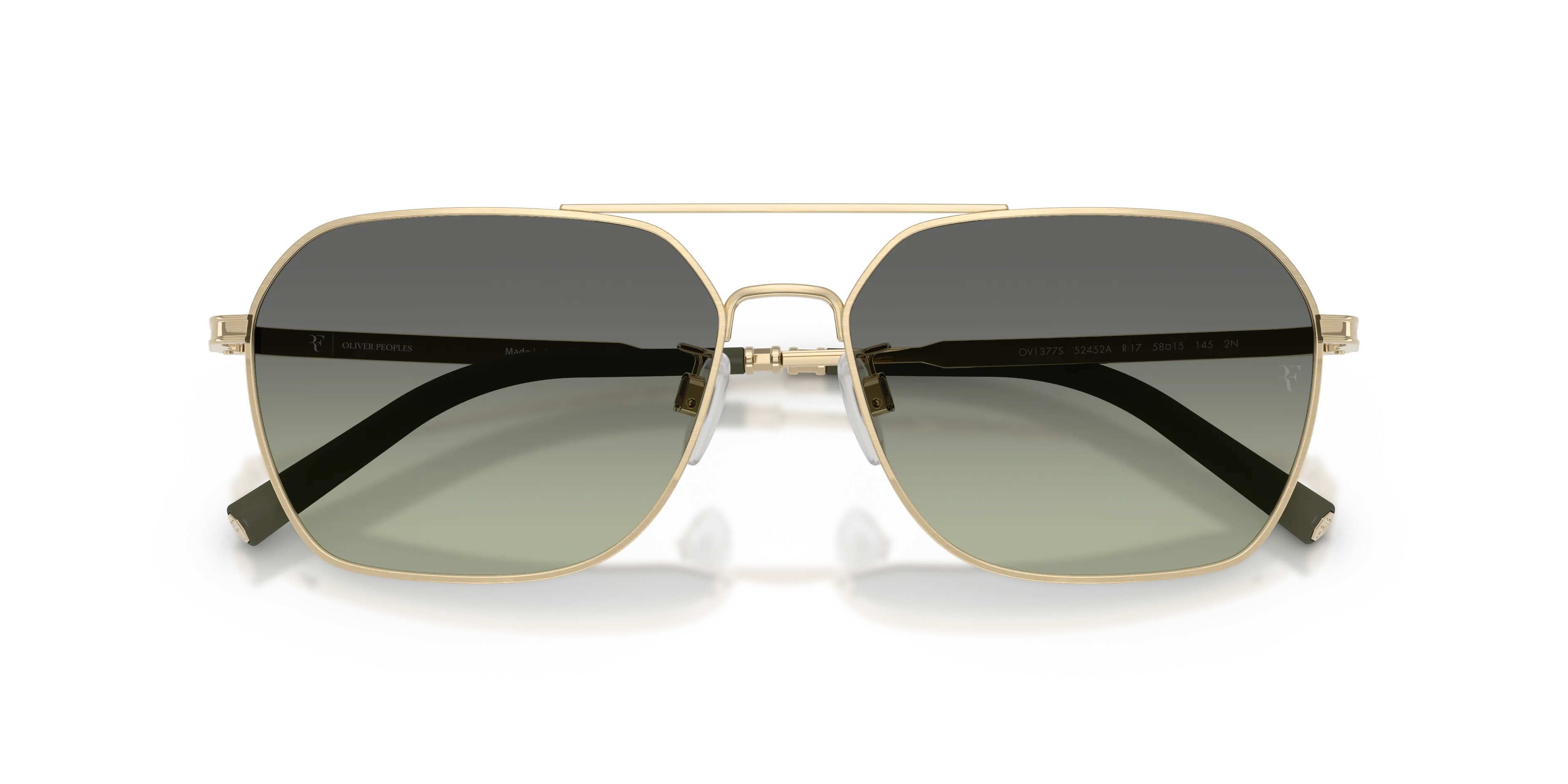 Oliver Peoples OV1377S R-17 52452A Occhiali da sole Acciaio Oro Geometrica Normale - immagine 2