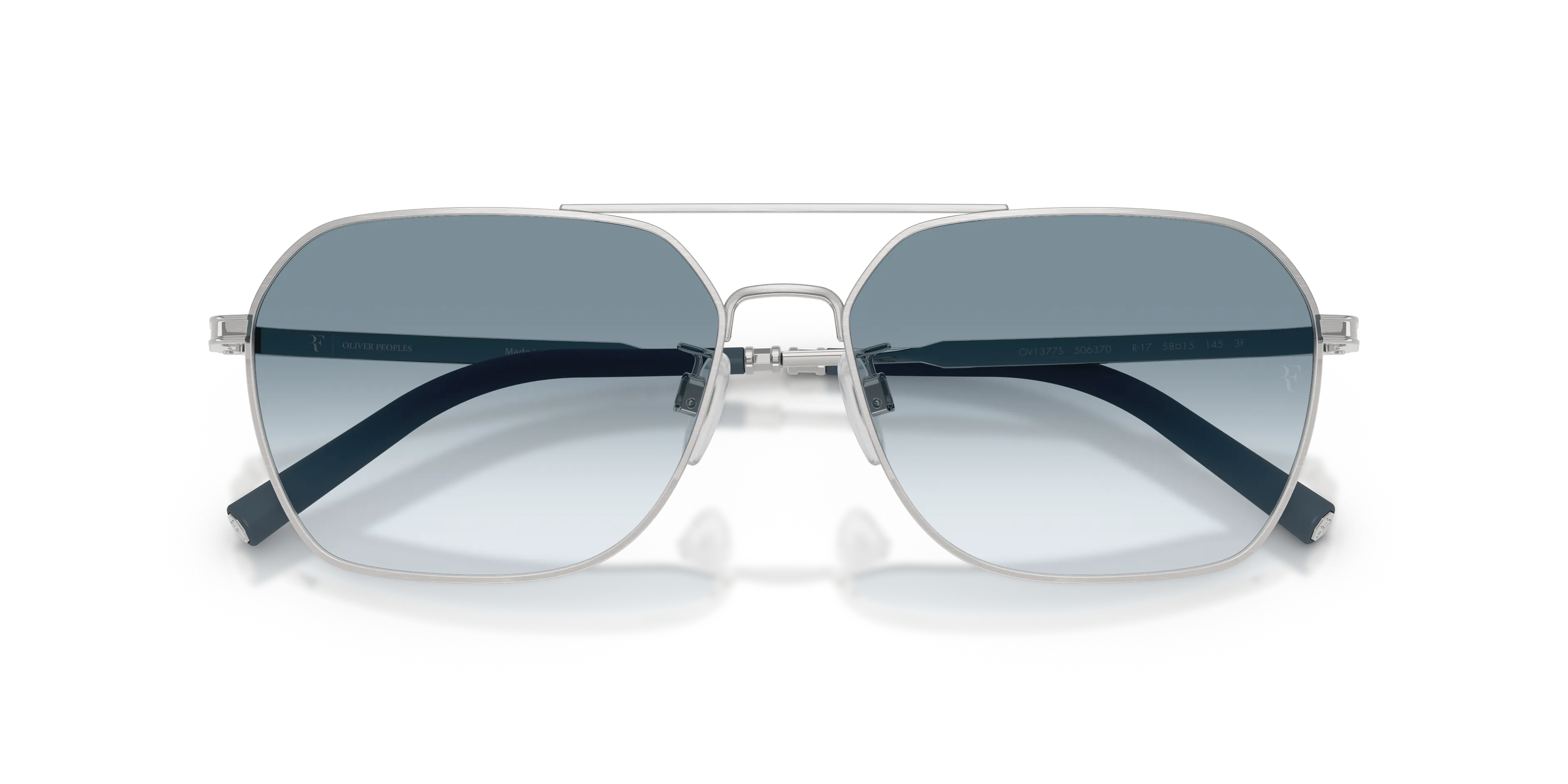 Oliver Peoples OV1377S R-17 506370 Occhiali da sole Acciaio Argento Geometrica Fotocromatiche Sfumato - immagine 2