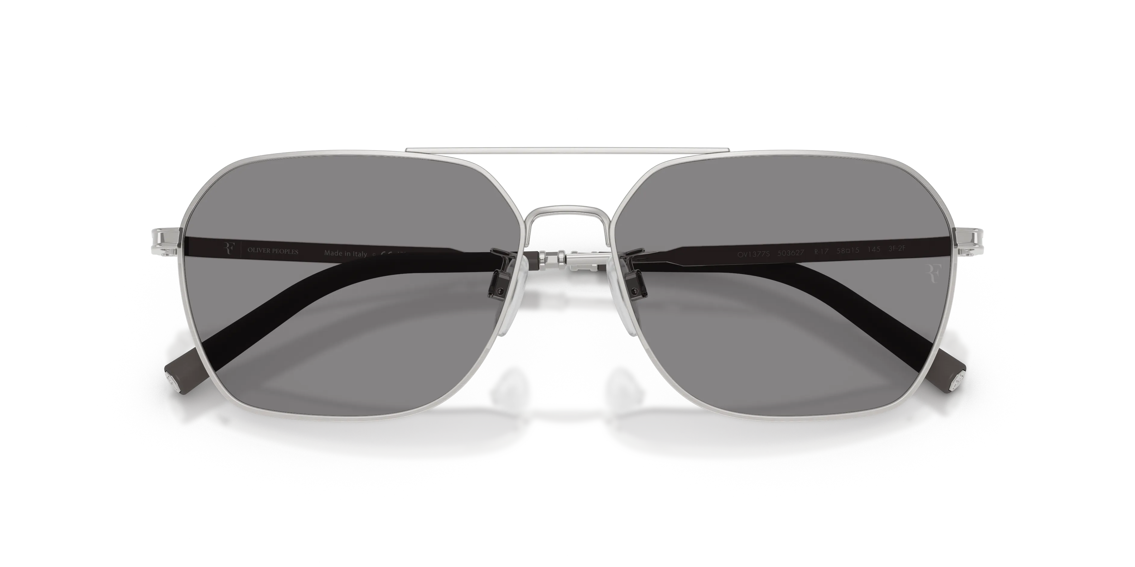 Oliver Peoples OV1377S R-17 503627 Occhiali da sole Acciaio Argento Geometrica Polarizzata - immagine 2
