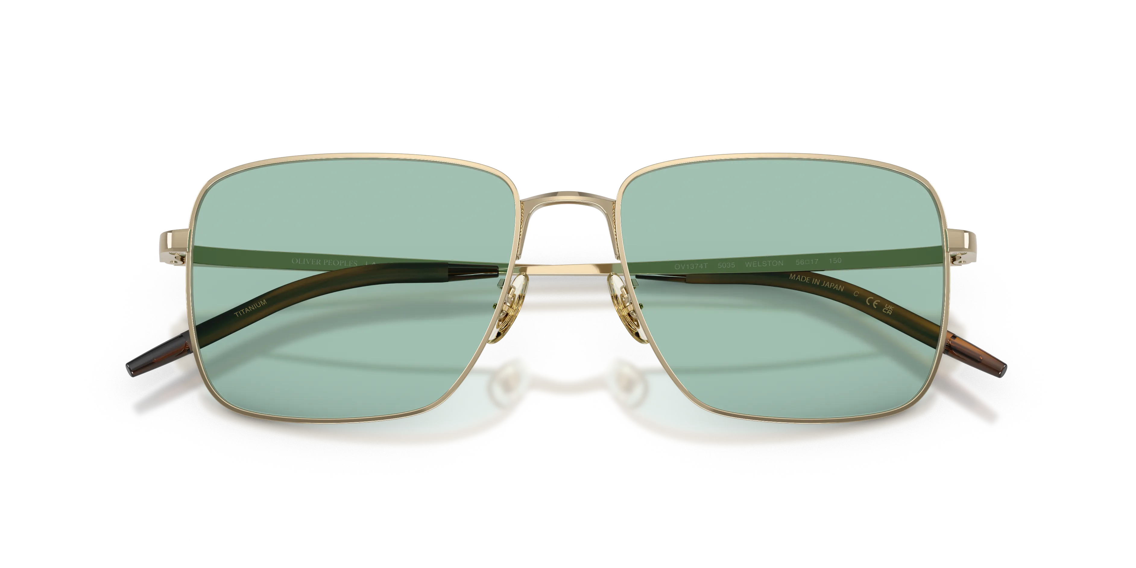 Oliver Peoples OV1374T WELSTON 5035 Montature da vista Titanio Oro Squadrata Normale - immagine 2