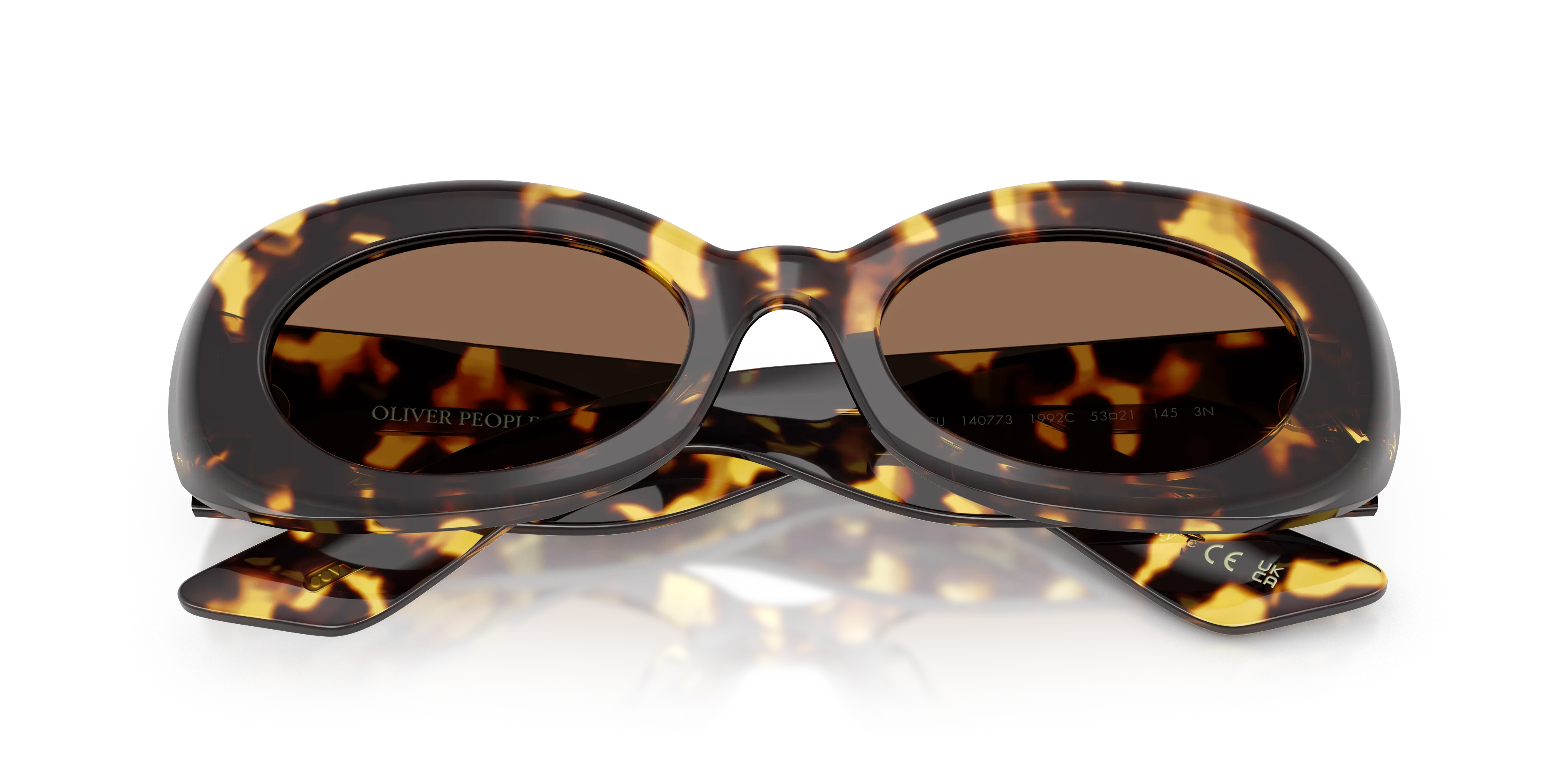 Oliver Peoples OV5606SU 1992C 140773 Occhiali da sole Acetato Marrone Marrone Rotonda Normale - immagine 2