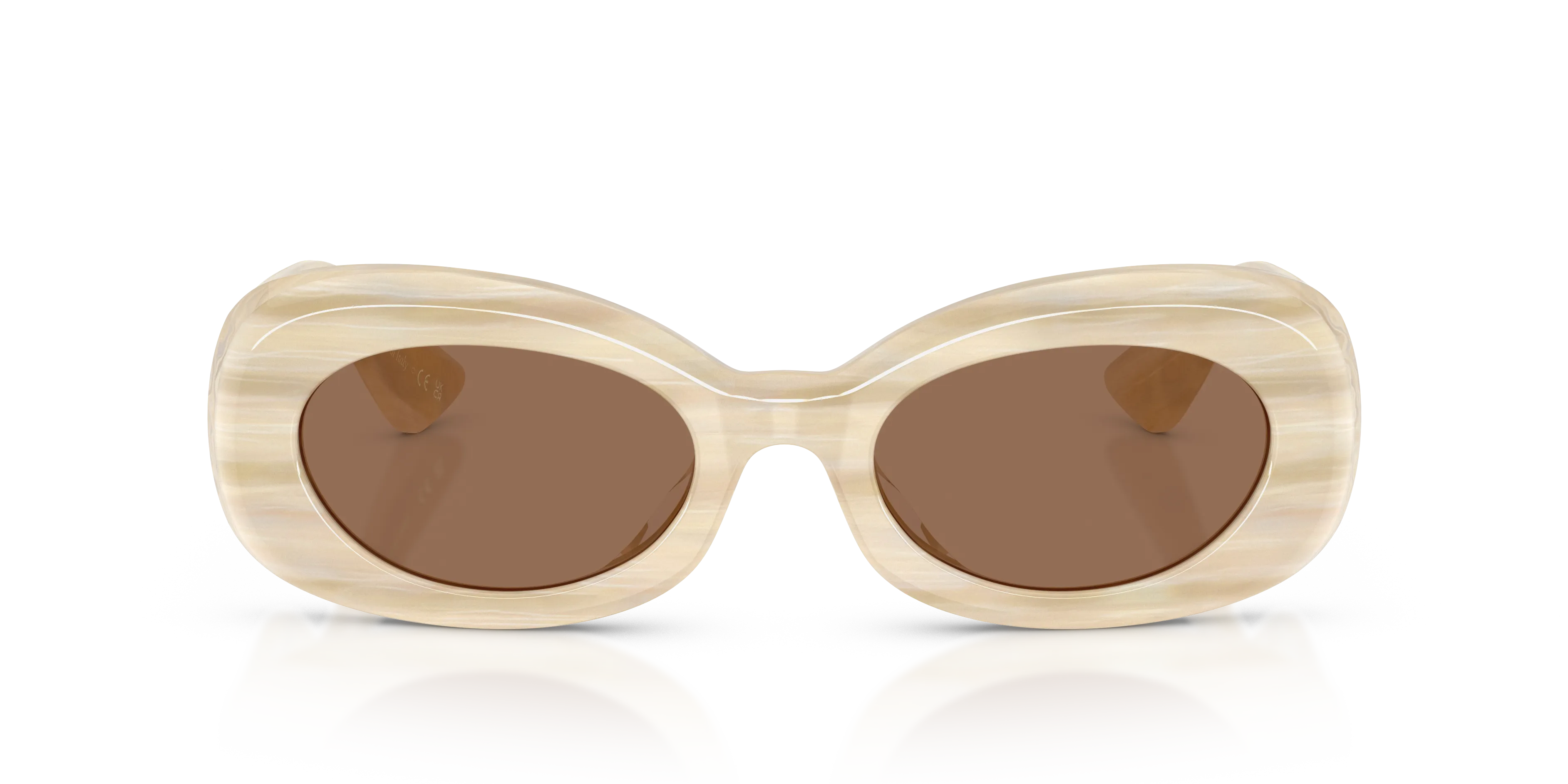 Oliver Peoples OV5606SU 1992C 104973 Occhiali da sole Acetato Beige Marrone Rotonda Normale - immagine 3