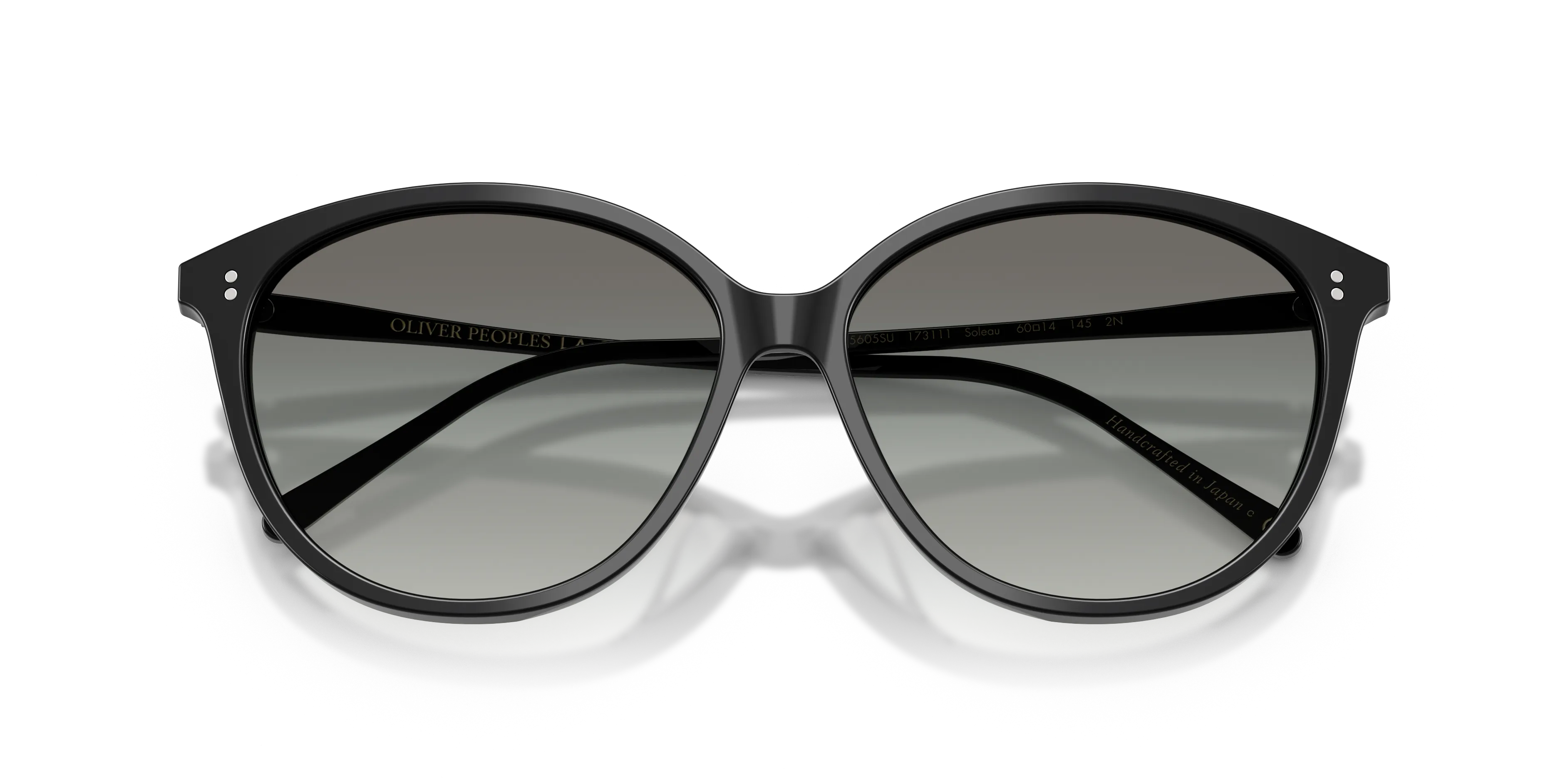 Oliver Peoples OV5605SU SOLEAU 173111 Occhiali da sole Acetato Nero Grigio Farfalla Normale Sfumato - immagine 2