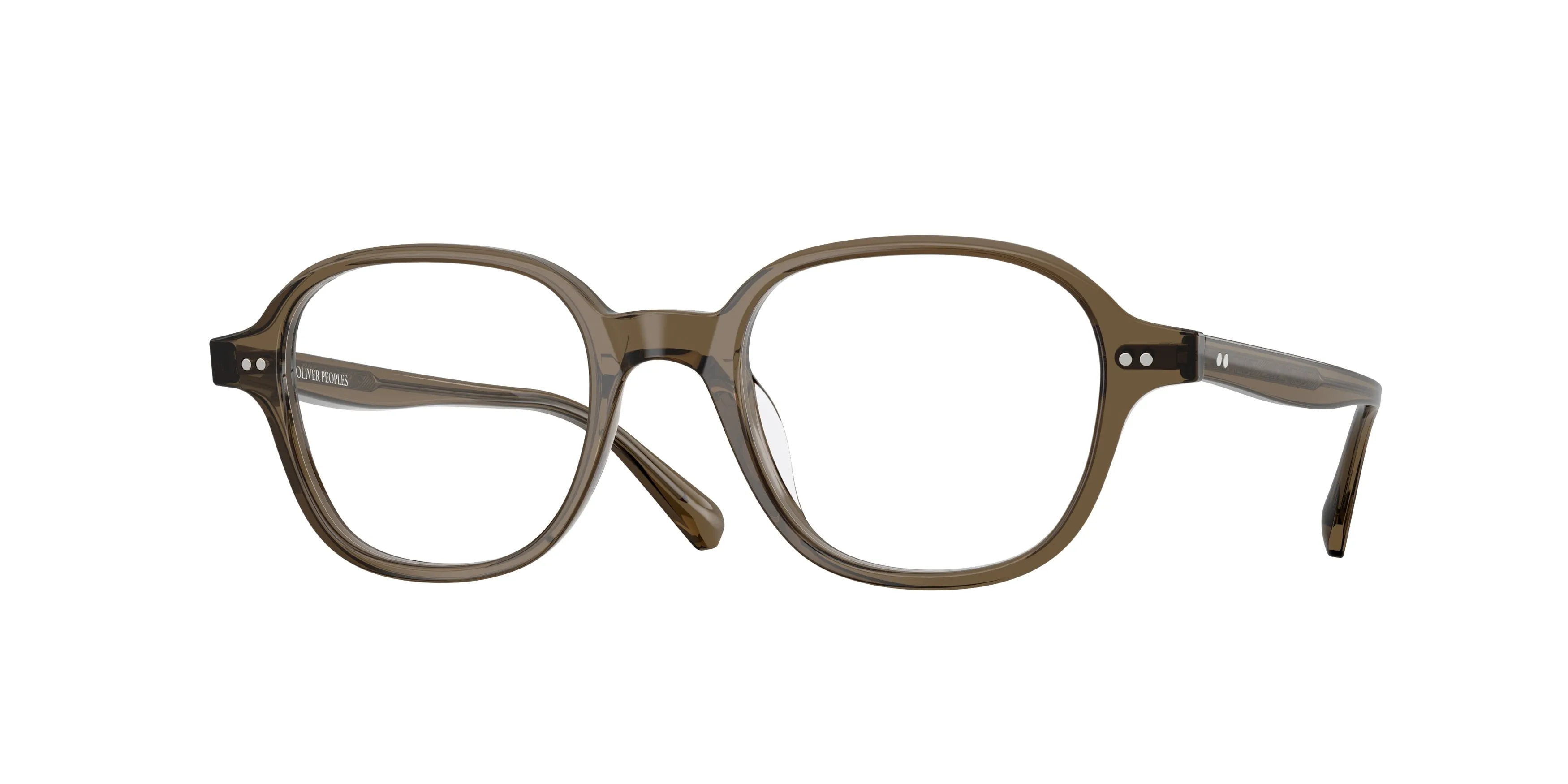 Oliver Peoples OV5599U MARNETT 1784 Montature da vista Acetato Marrone Trasparente Geometrica Normale - immagine 1