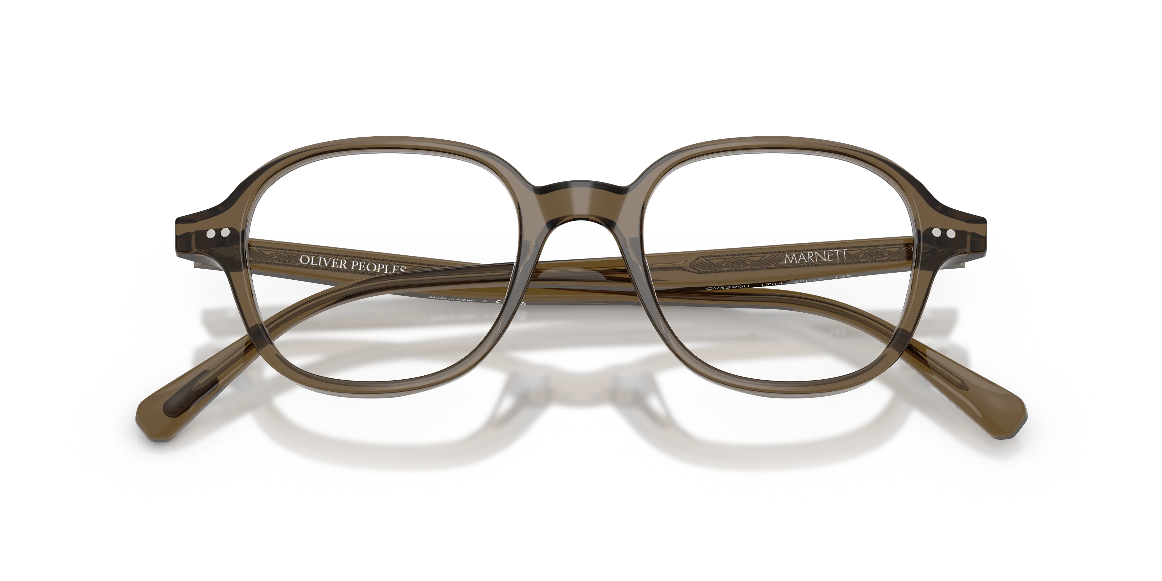 Oliver Peoples OV5599U MARNETT 1784 Montature da vista Acetato Marrone Trasparente Geometrica Normale - immagine 2