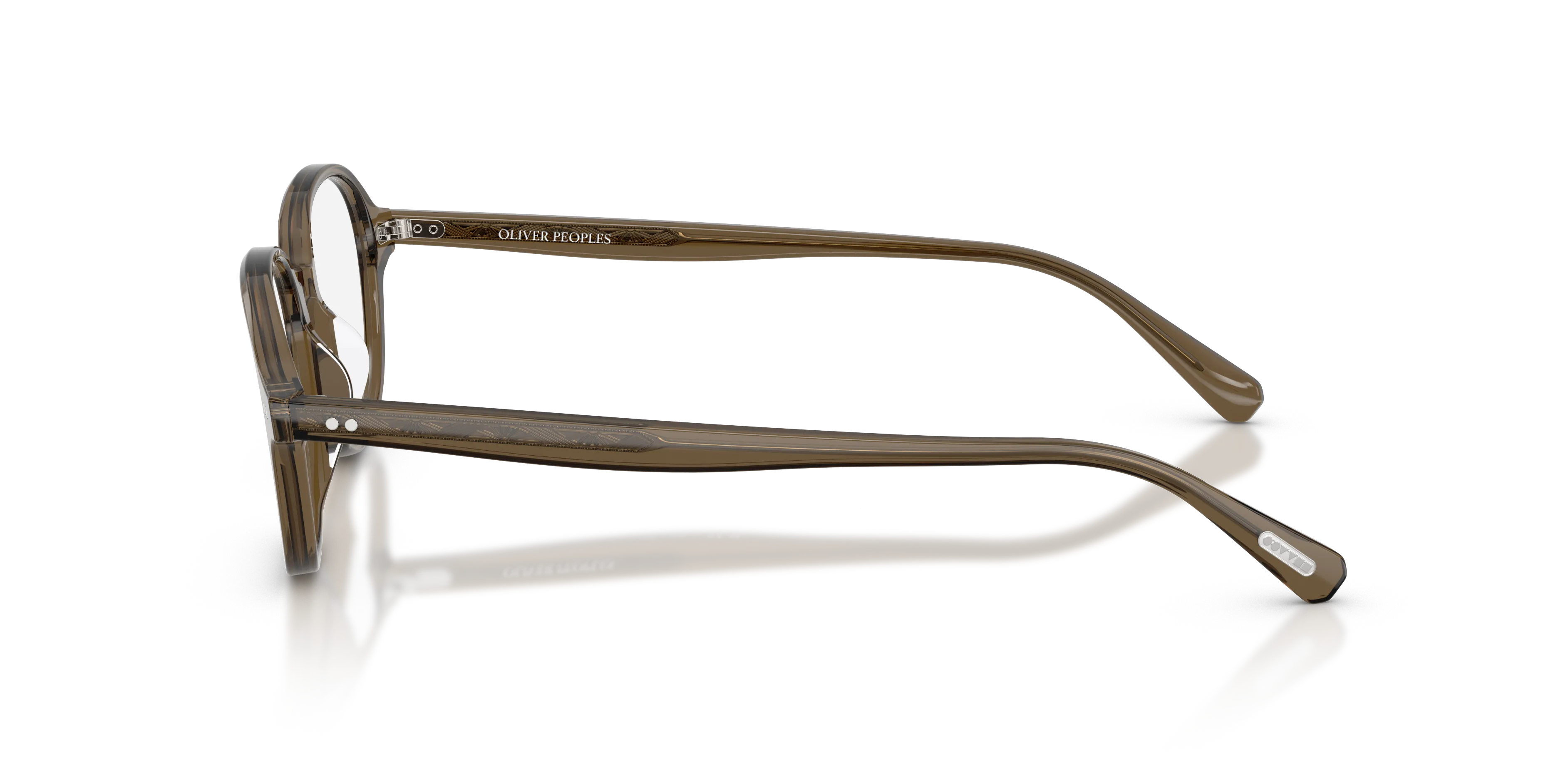 Oliver Peoples OV5599U MARNETT 1784 Montature da vista Acetato Marrone Trasparente Geometrica Normale - immagine 4