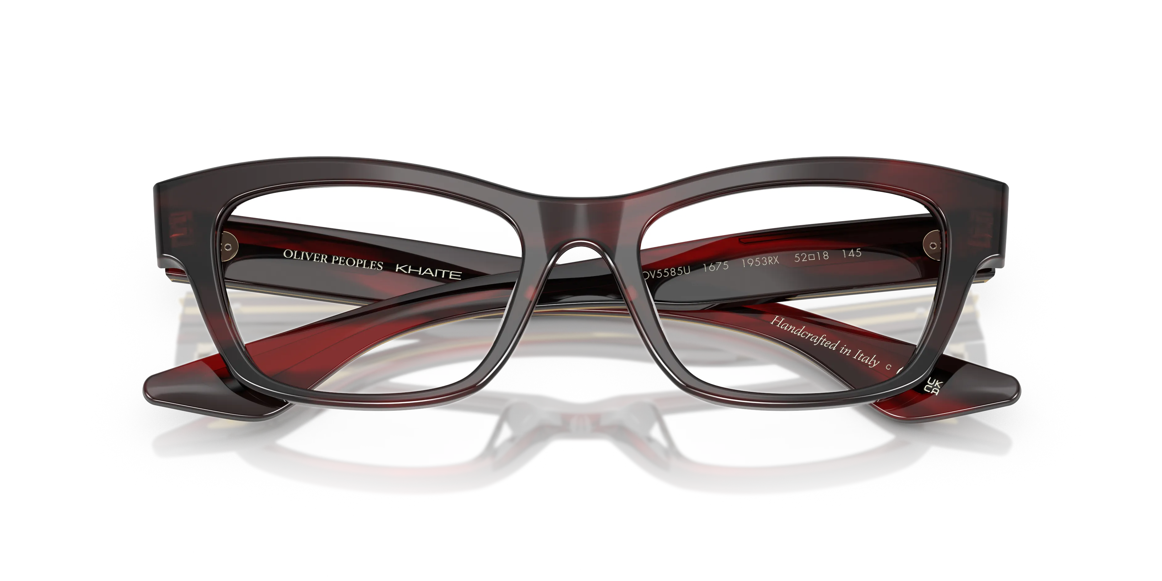 Oliver Peoples OV5585U 1953RX 1675 Montature da vista Acetato Rosso Trasparente Cat Eye Normale - immagine 2