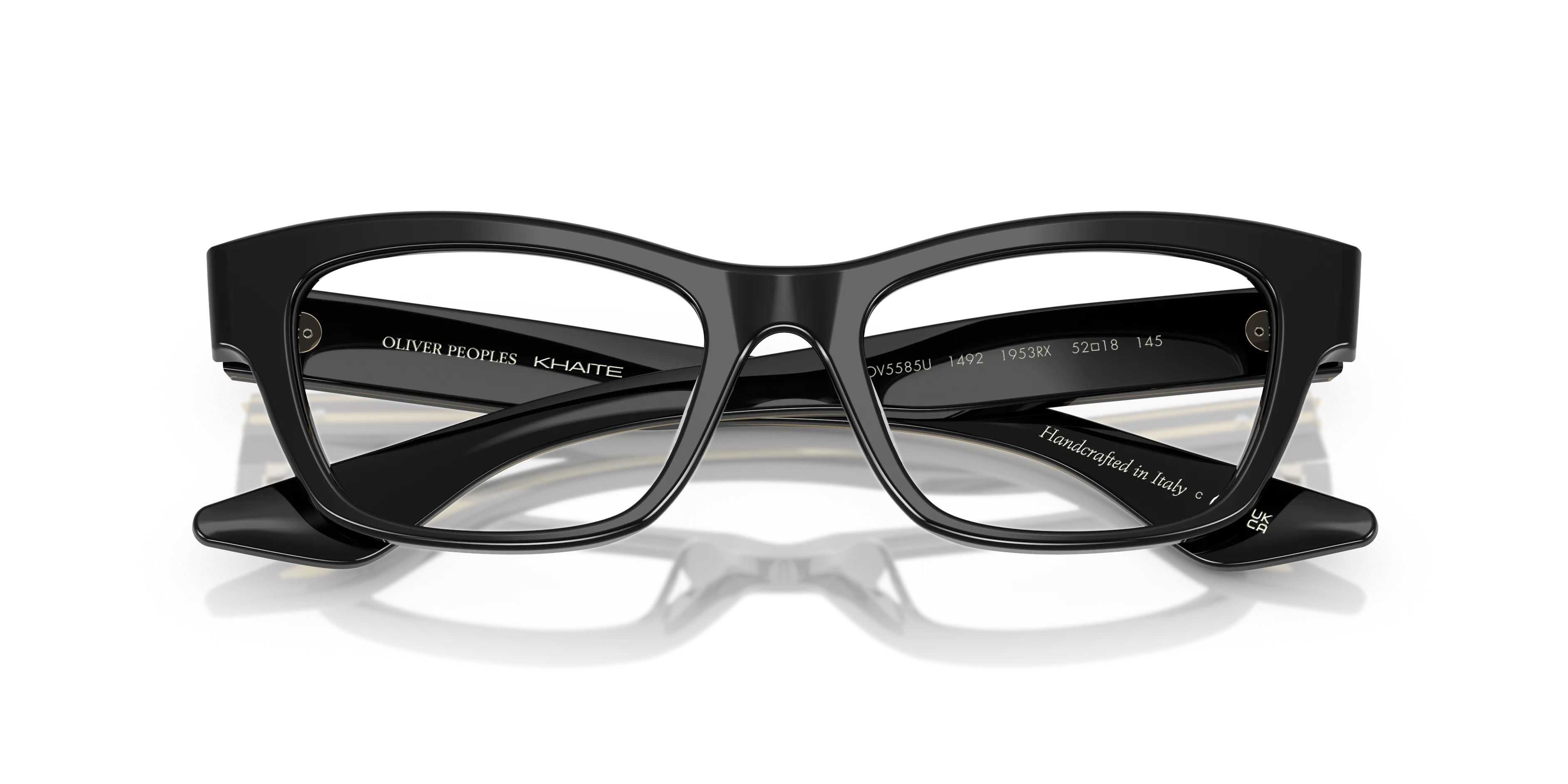 Oliver Peoples OV5585U 1953RX 1492 Montature da vista Acetato Nero Trasparente Cat Eye Normale - immagine 2