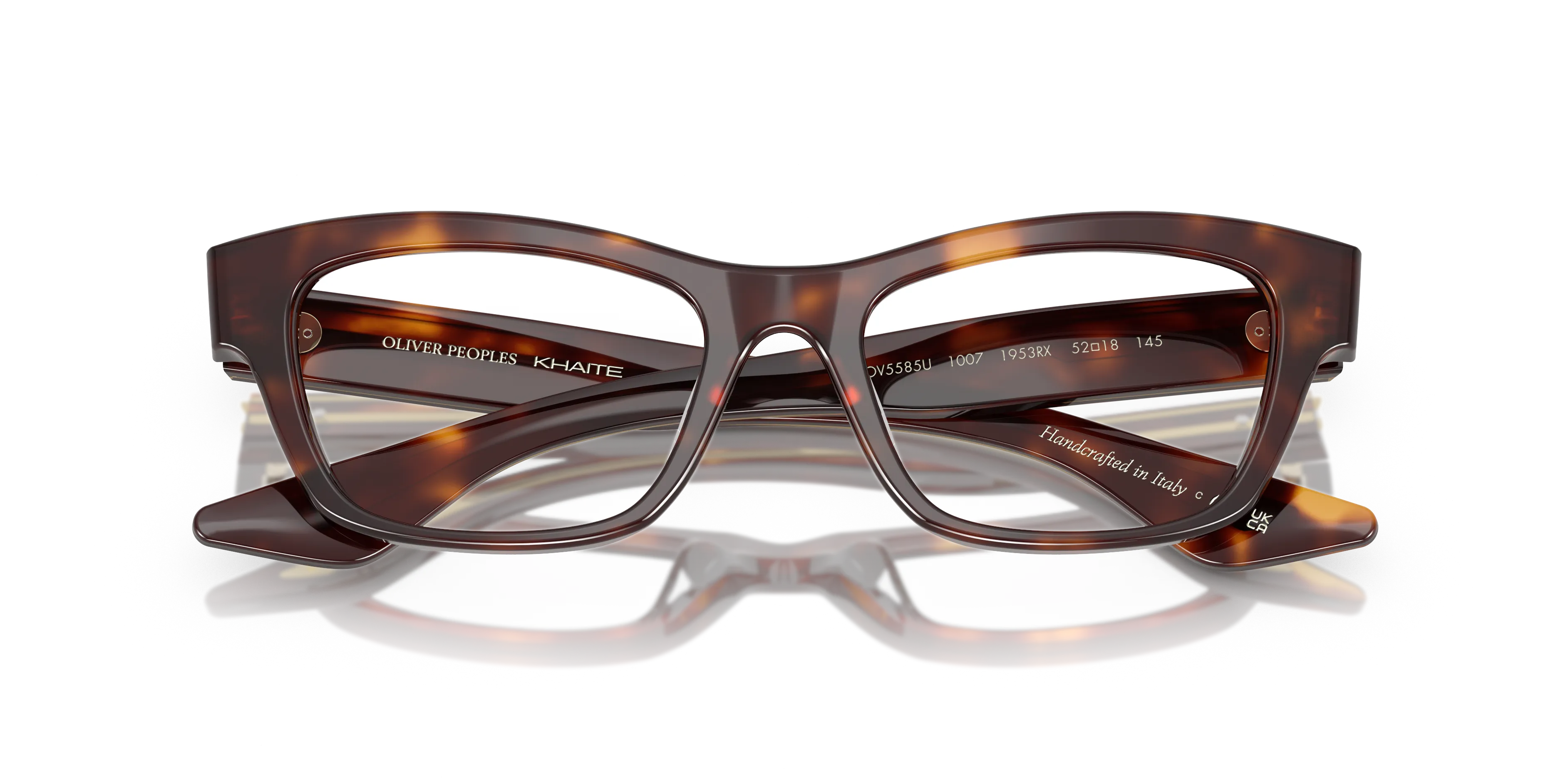 Oliver Peoples OV5585U 1953RX 1007 Montature da vista Acetato Tartaruga Trasparente Cat Eye Normale - immagine 2