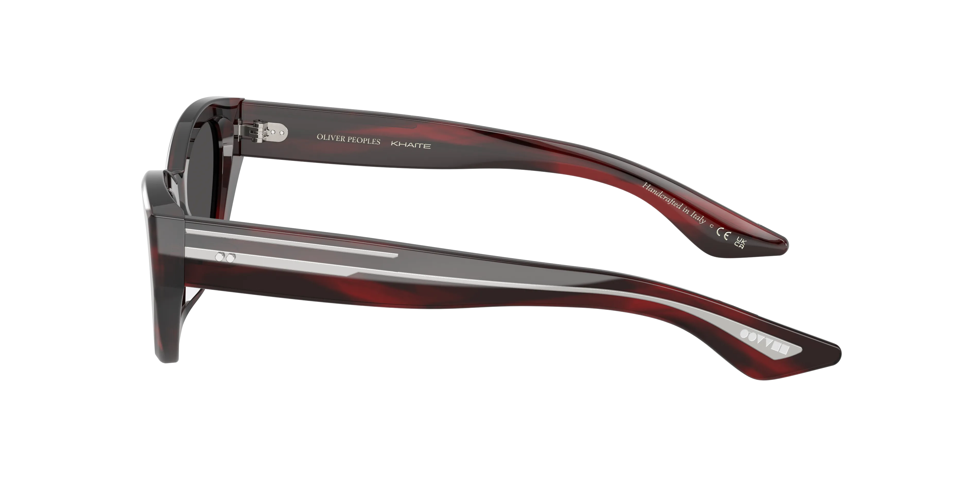 Oliver Peoples OV5582SU 1961C 167587 Occhiali da sole Acetato Rosso Grigio Cat Eye Normale - immagine 4
