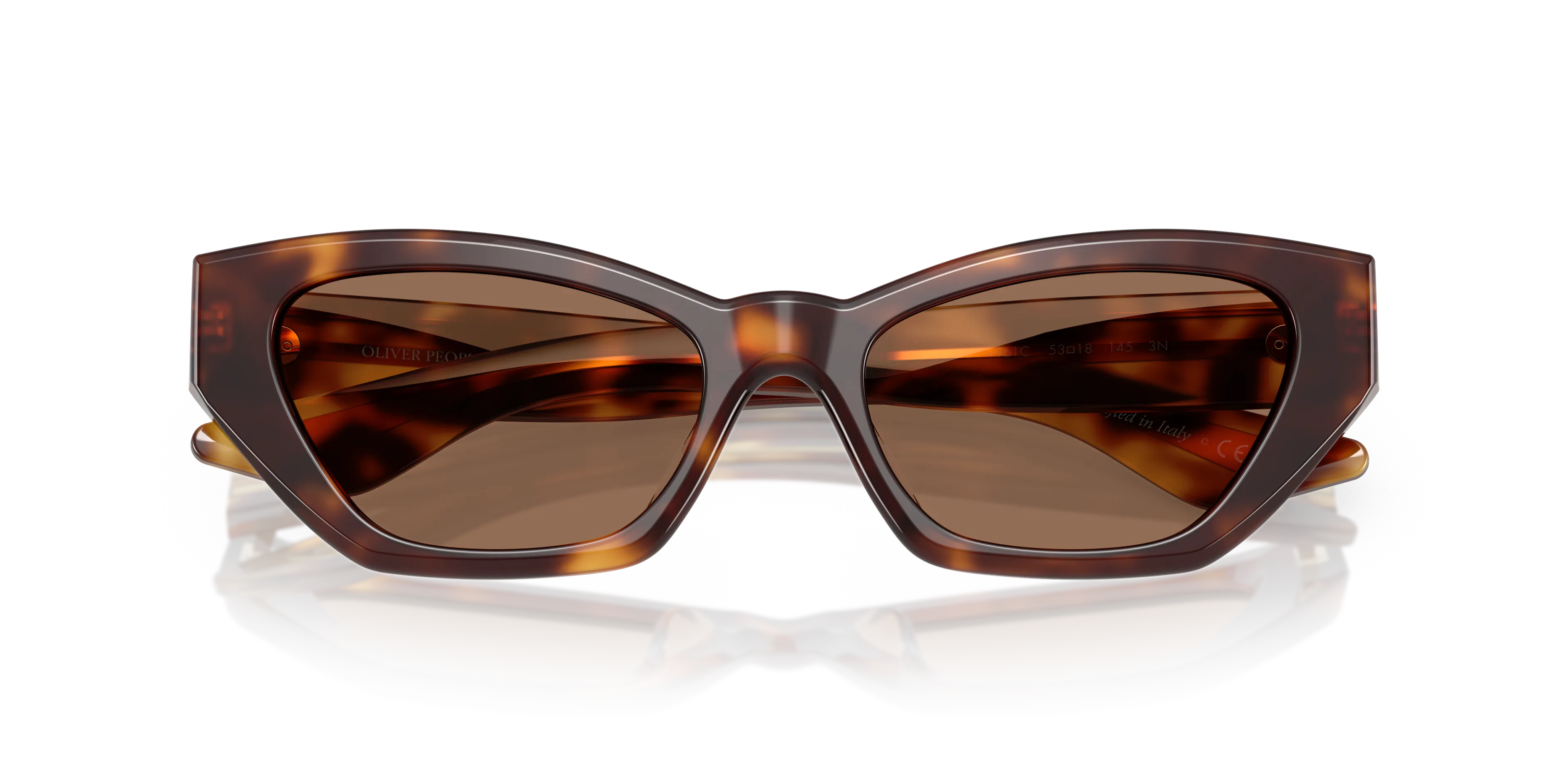 Oliver Peoples OV5582SU 1961C 100773 Occhiali da sole Acetato Tartaruga Marrone Cat Eye Normale - immagine 2