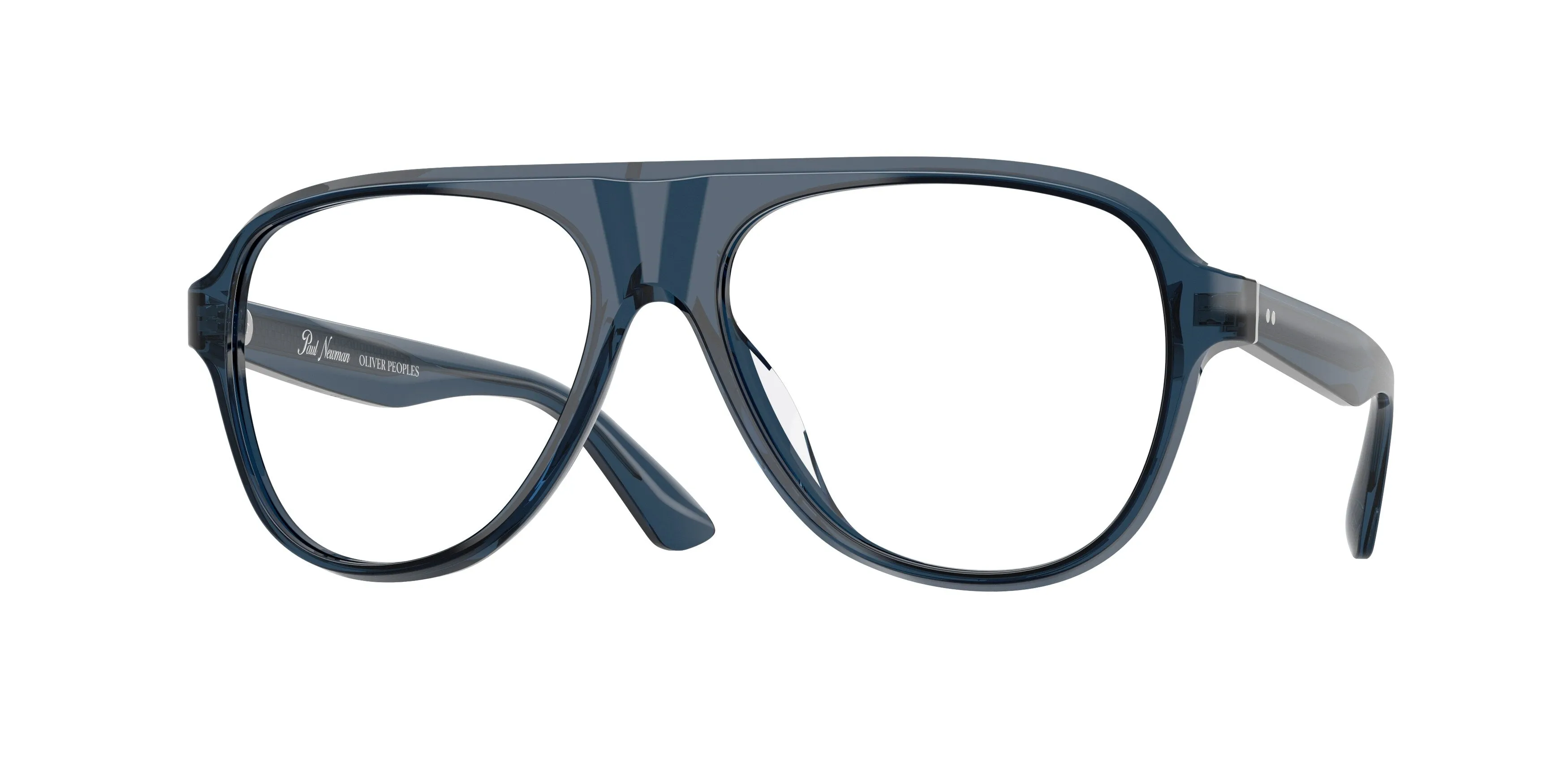 Oliver Peoples OV5581U PAUL NEWMAN 1670 Montature da vista Acetato Blu Trasparente Pilot Normale - immagine 1