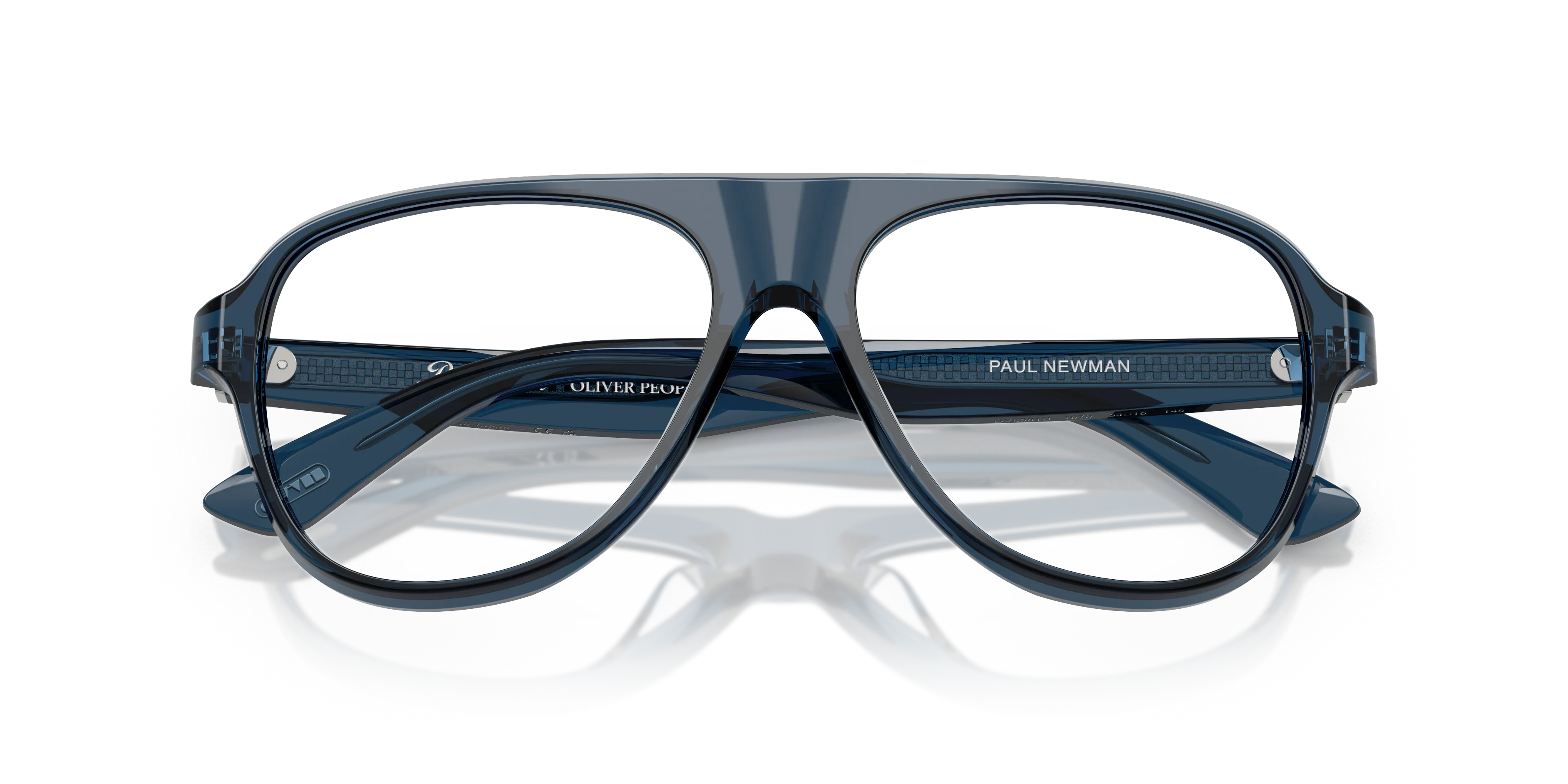 Oliver Peoples OV5581U PAUL NEWMAN 1670 Montature da vista Acetato Blu Trasparente Pilot Normale - immagine 2