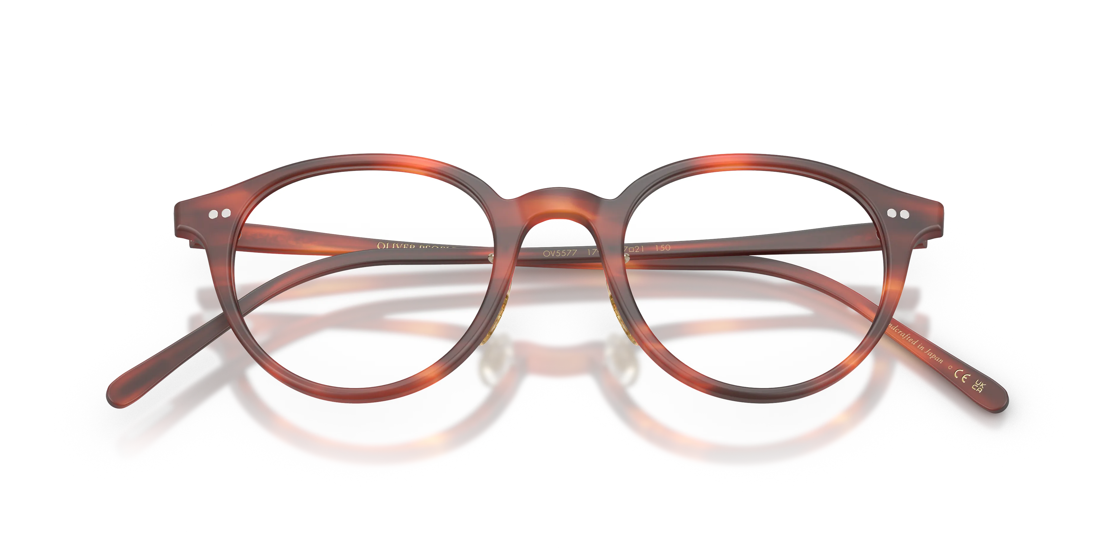 Oliver Peoples OV5577 SARELLE 1799 Montature da vista Acetato Marrone Trasparente Pantos Normale - immagine 2