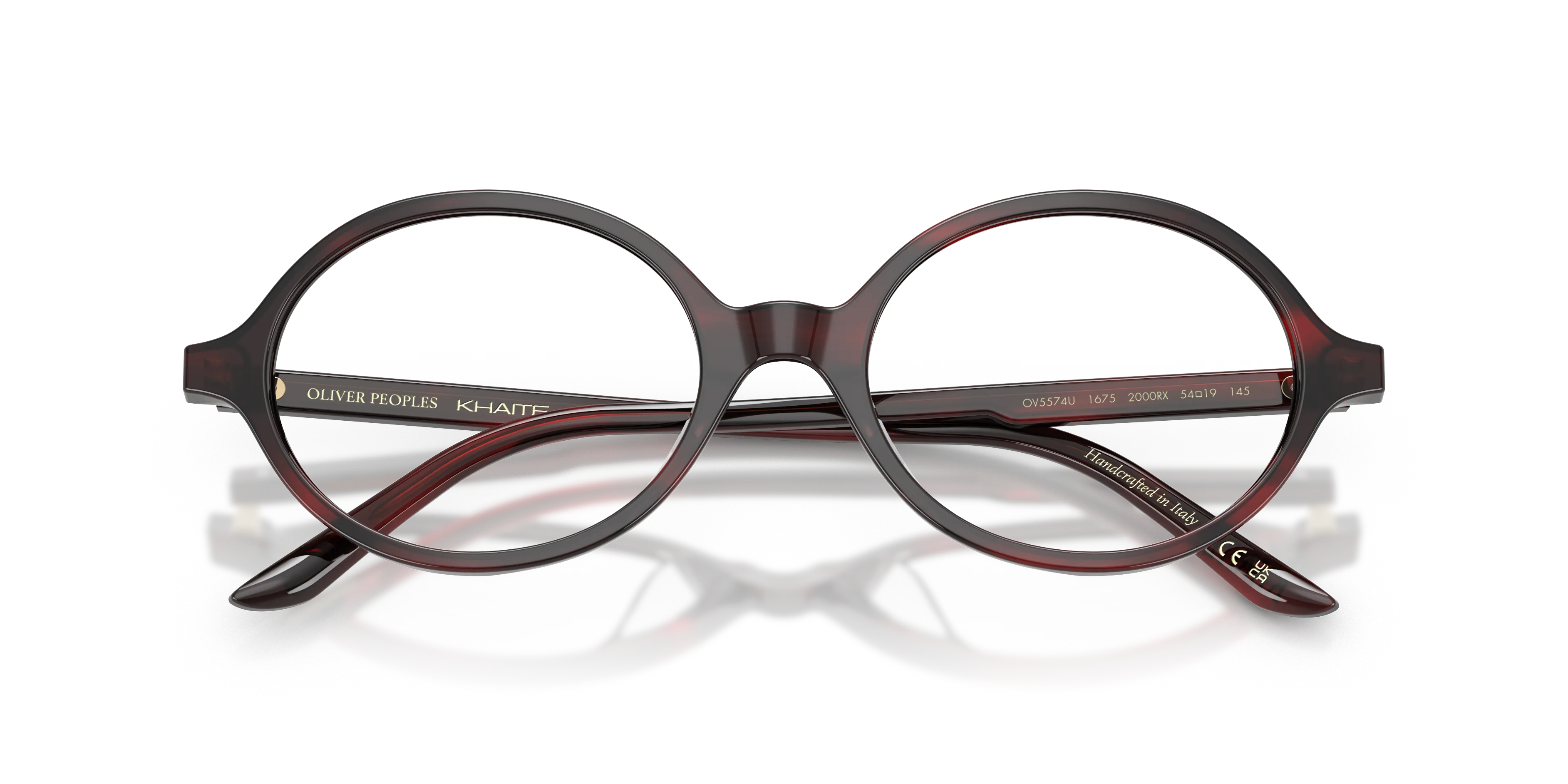 Oliver Peoples OV5574U 2000RX 1675 Montature da vista Acetato Rosso Trasparente Rotonda Normale - immagine 2