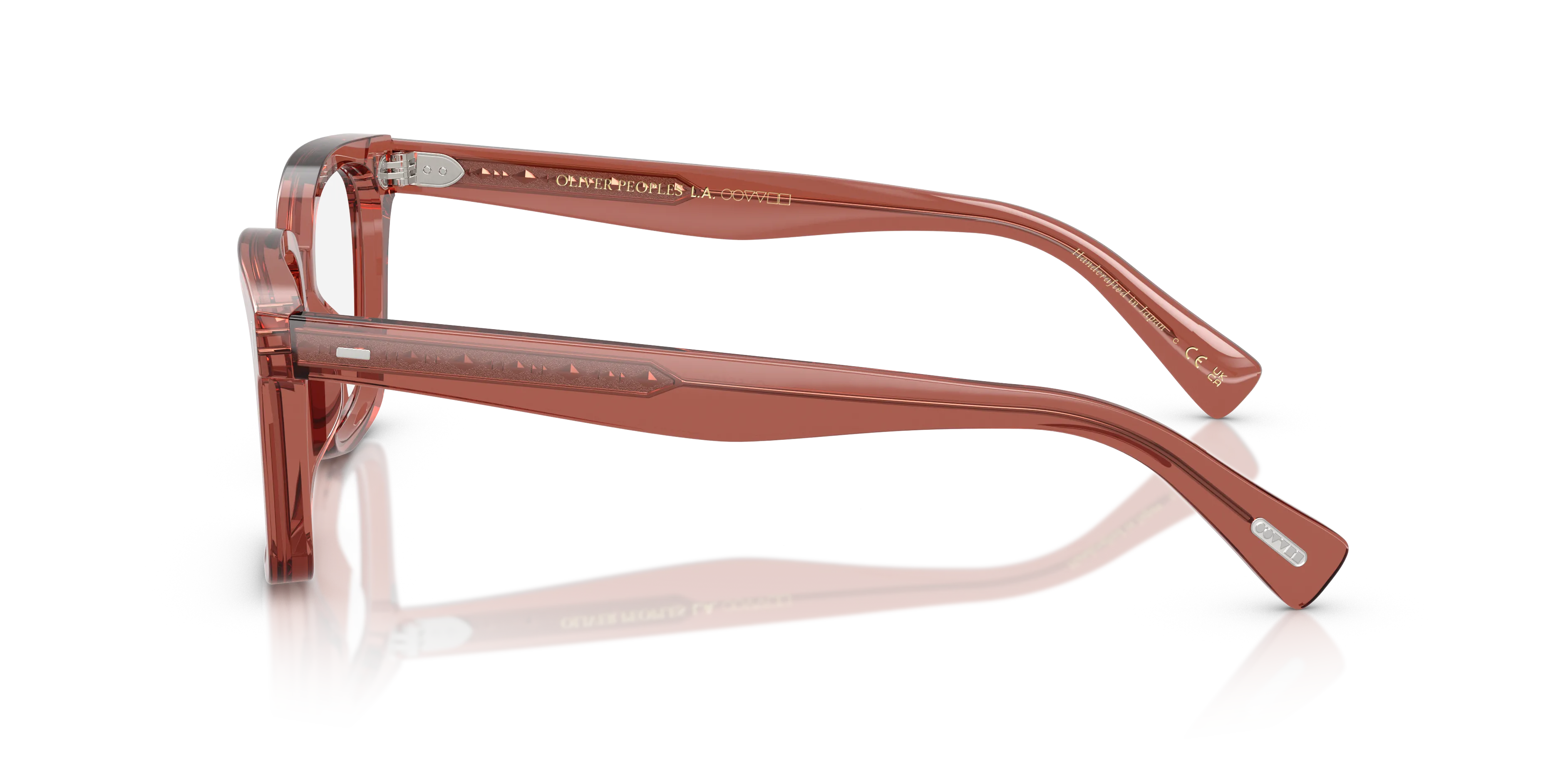 Oliver Peoples OV5568U AIONA 1790 Montature da vista Acetato Rosso Trasparente Pillow Normale - immagine 4