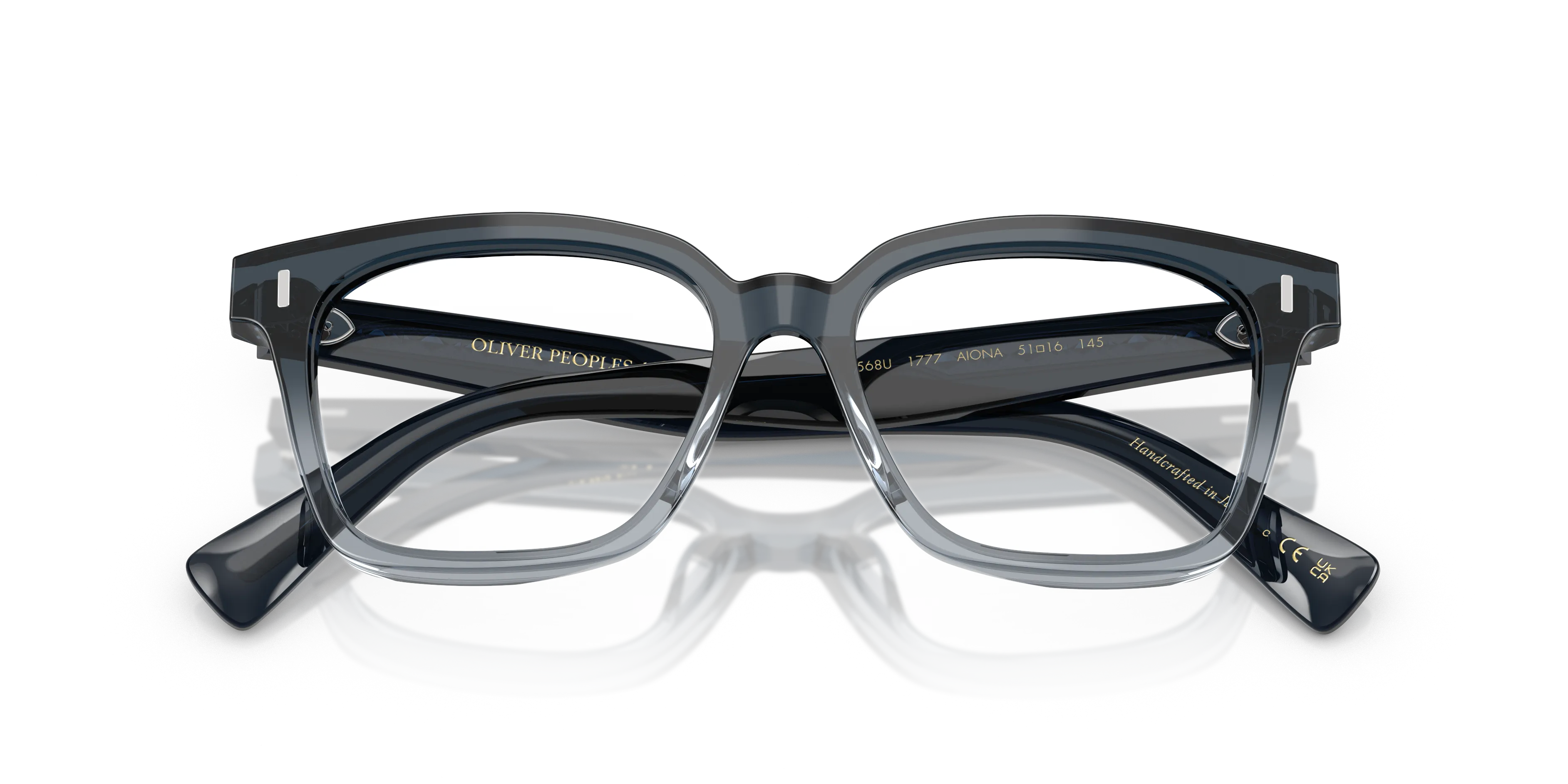 Oliver Peoples OV5568U AIONA 1777 Montature da vista Acetato Blu Trasparente Pillow Normale - immagine 2