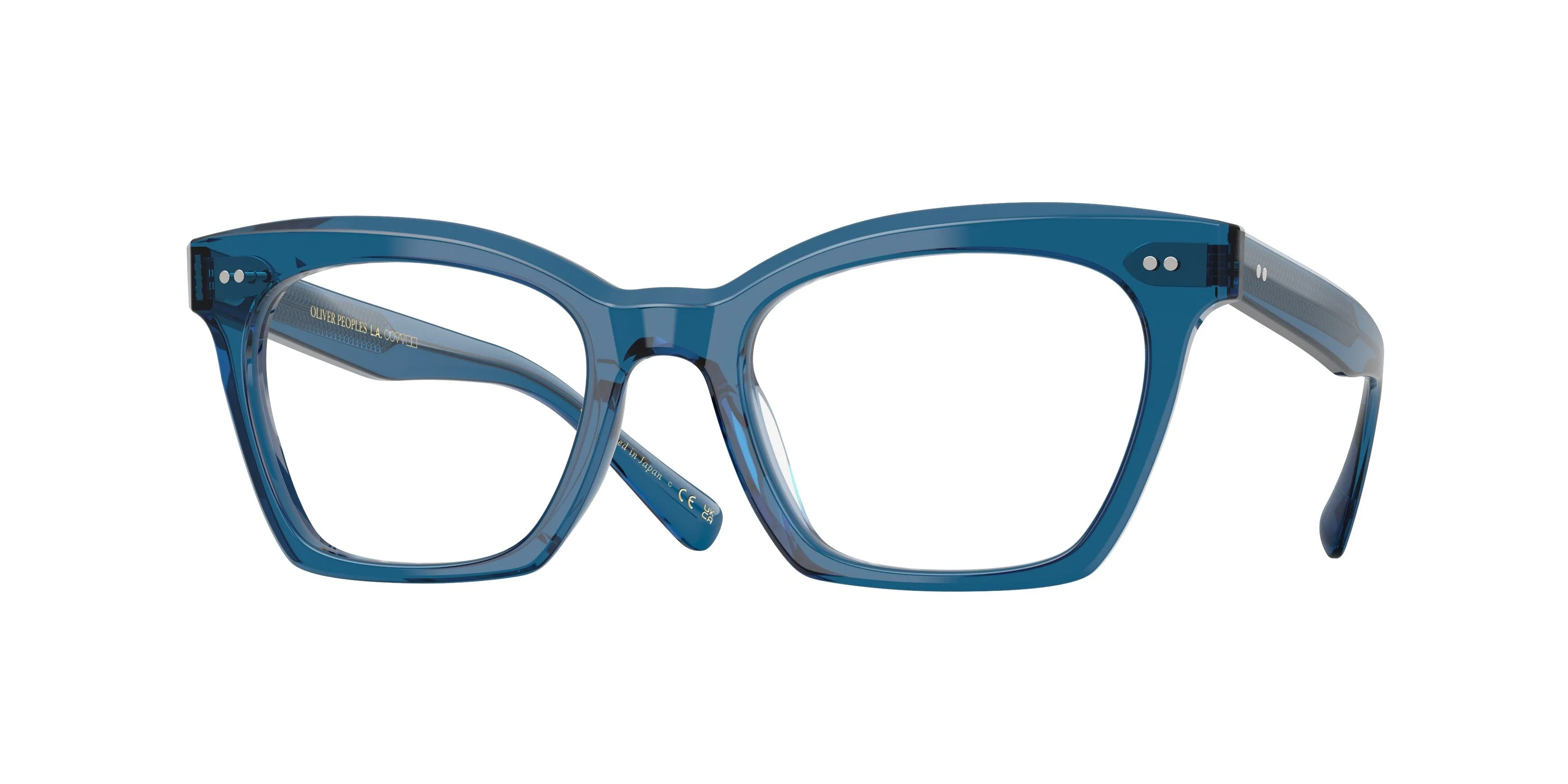 Oliver Peoples OV5566U LELIA 1793 Montature da vista Acetato Blu Trasparente Farfalla Normale - immagine 1