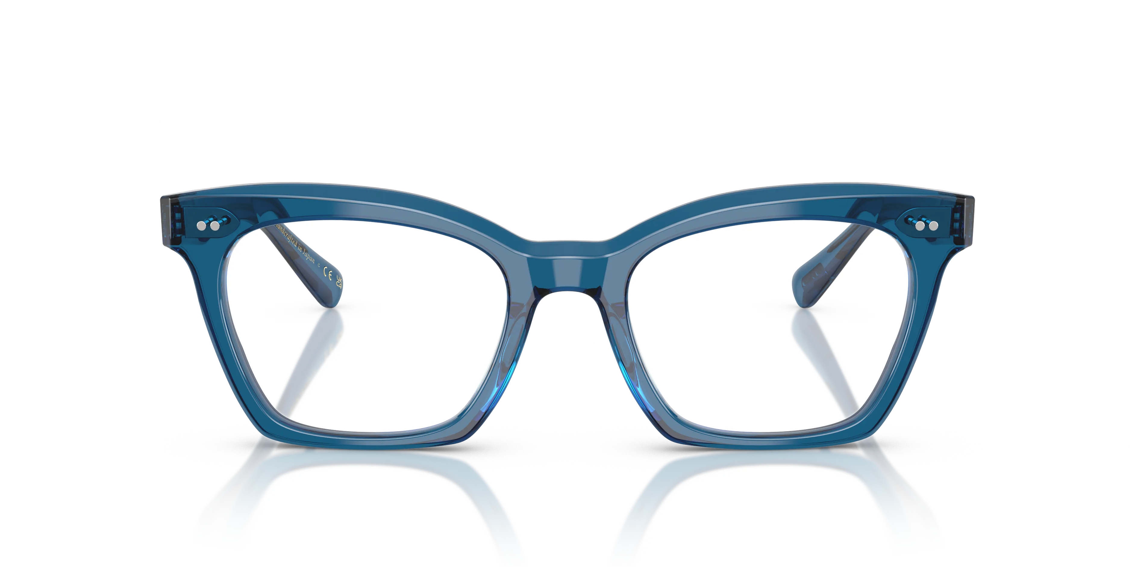 Oliver Peoples OV5566U LELIA 1793 Montature da vista Acetato Blu Trasparente Farfalla Normale - immagine 3