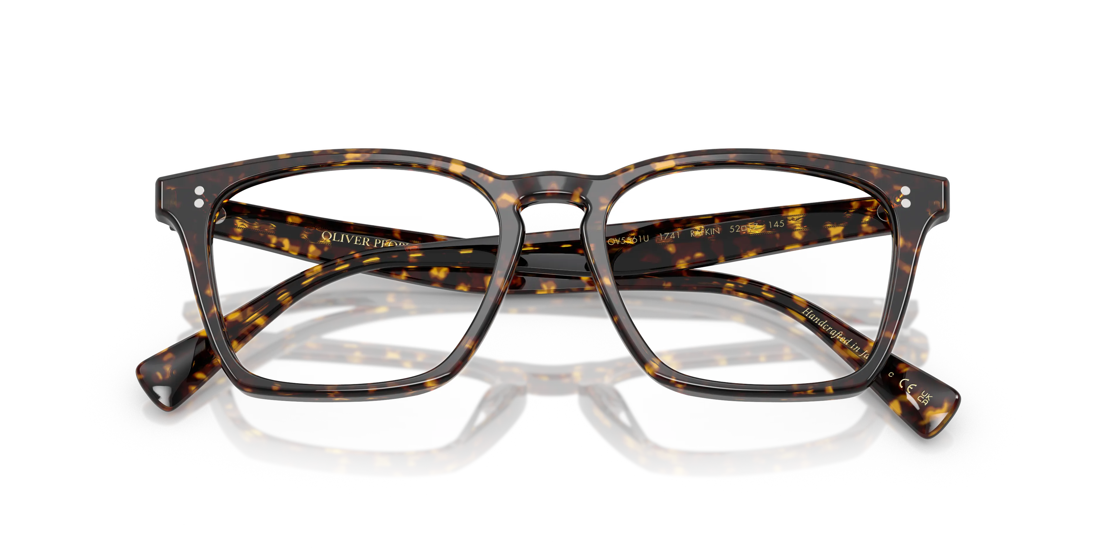 Oliver Peoples OV5561U RAFKIN 1741 Montature da vista Acetato Tartaruga Trasparente Squadrata Normale - immagine 2