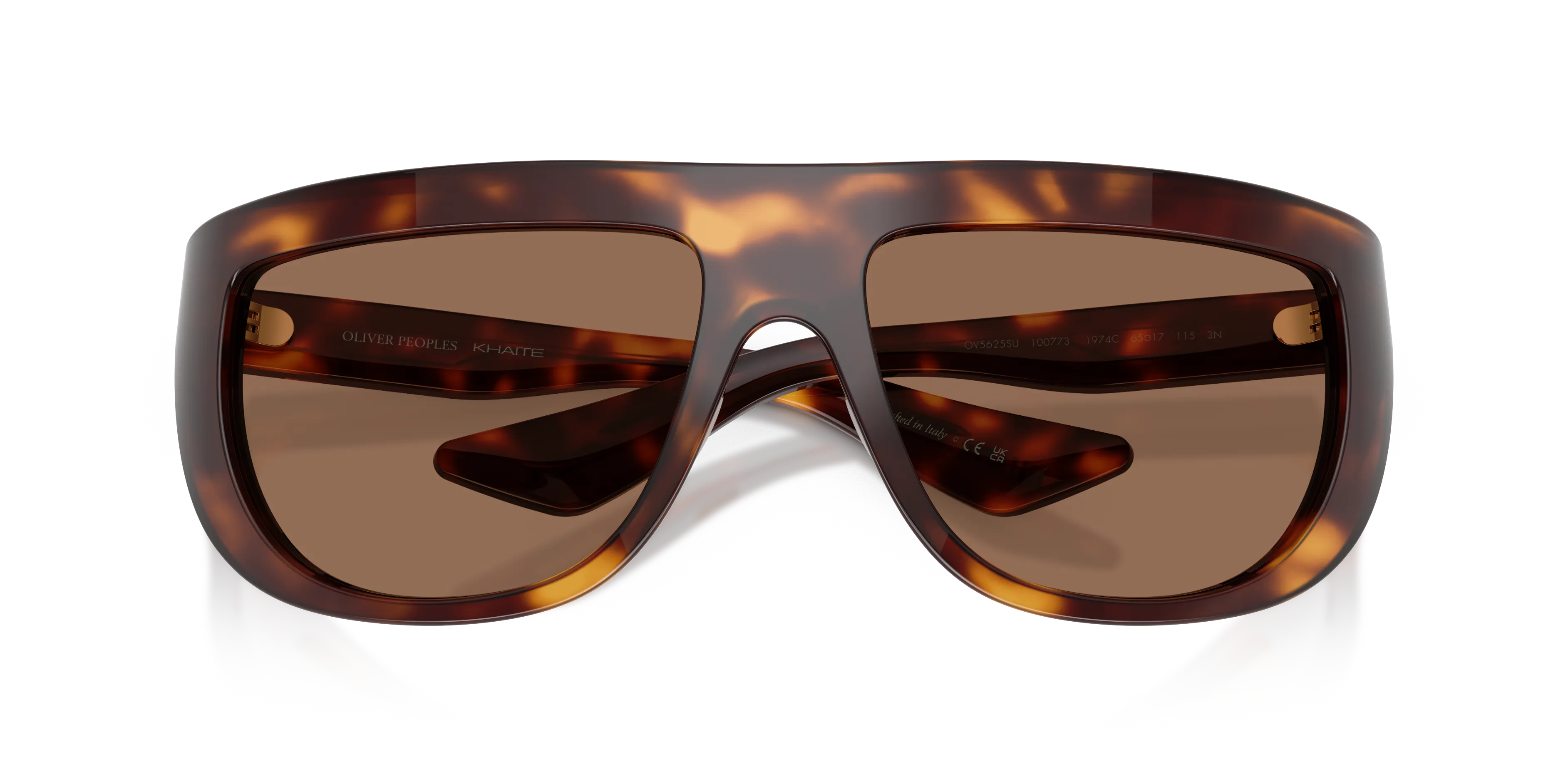 Oliver Peoples OV5625SU 1974C 100773 Occhiali da sole Acetato Tartaruga Marrone Geometrica Normale - immagine 2