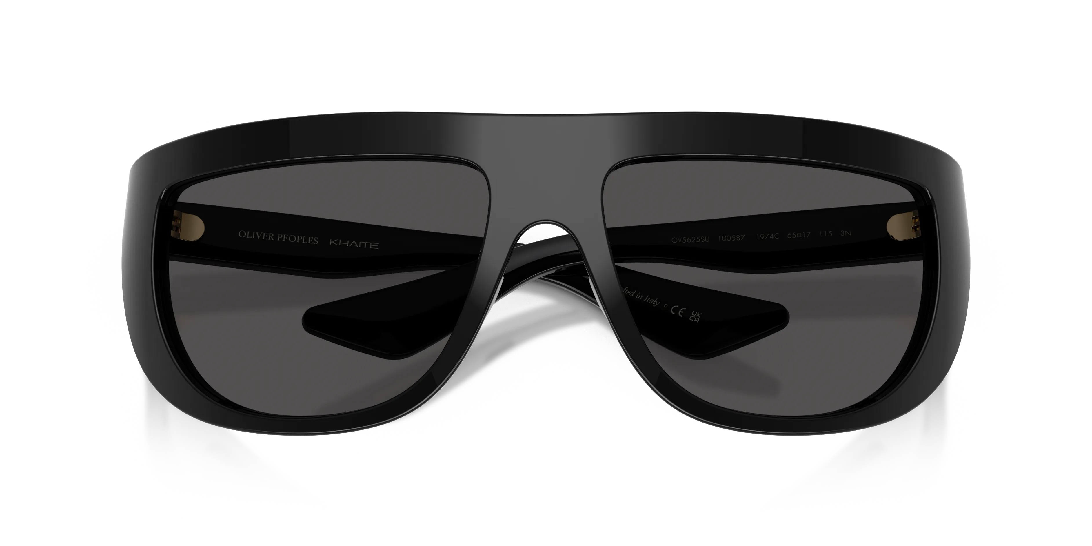 Oliver Peoples OV5625SU 1974C 100587 Occhiali da sole Acetato Nero Grigio Geometrica Normale - immagine 2